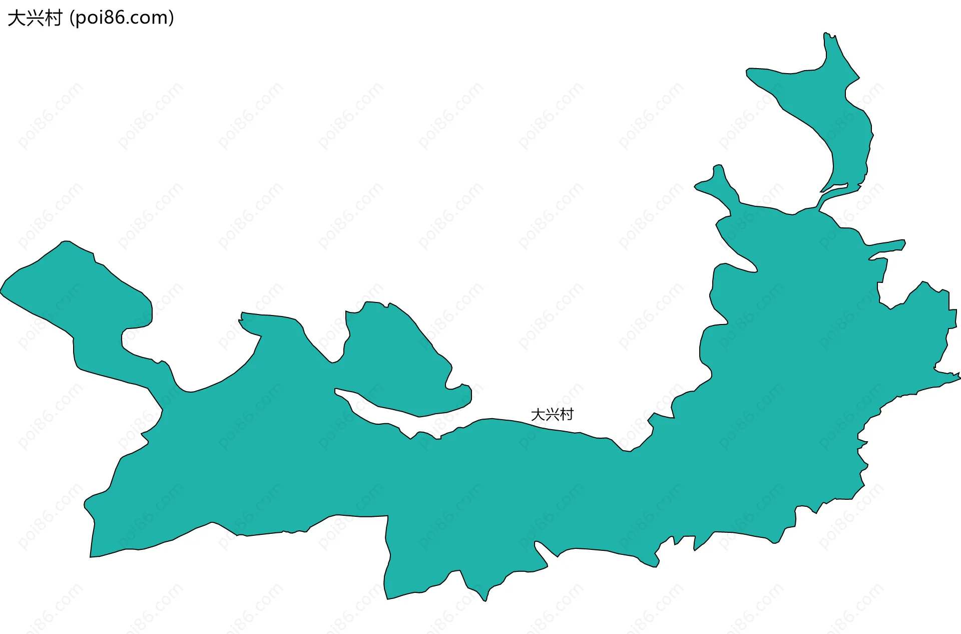 大兴村边界地图