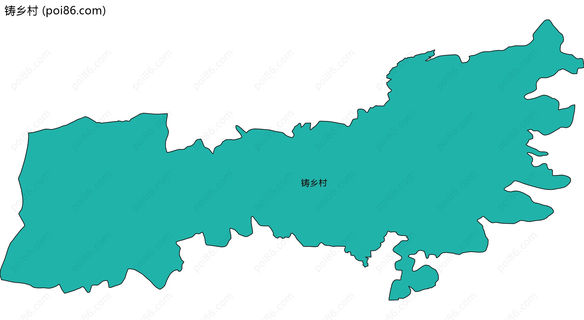 铸乡村边界地图