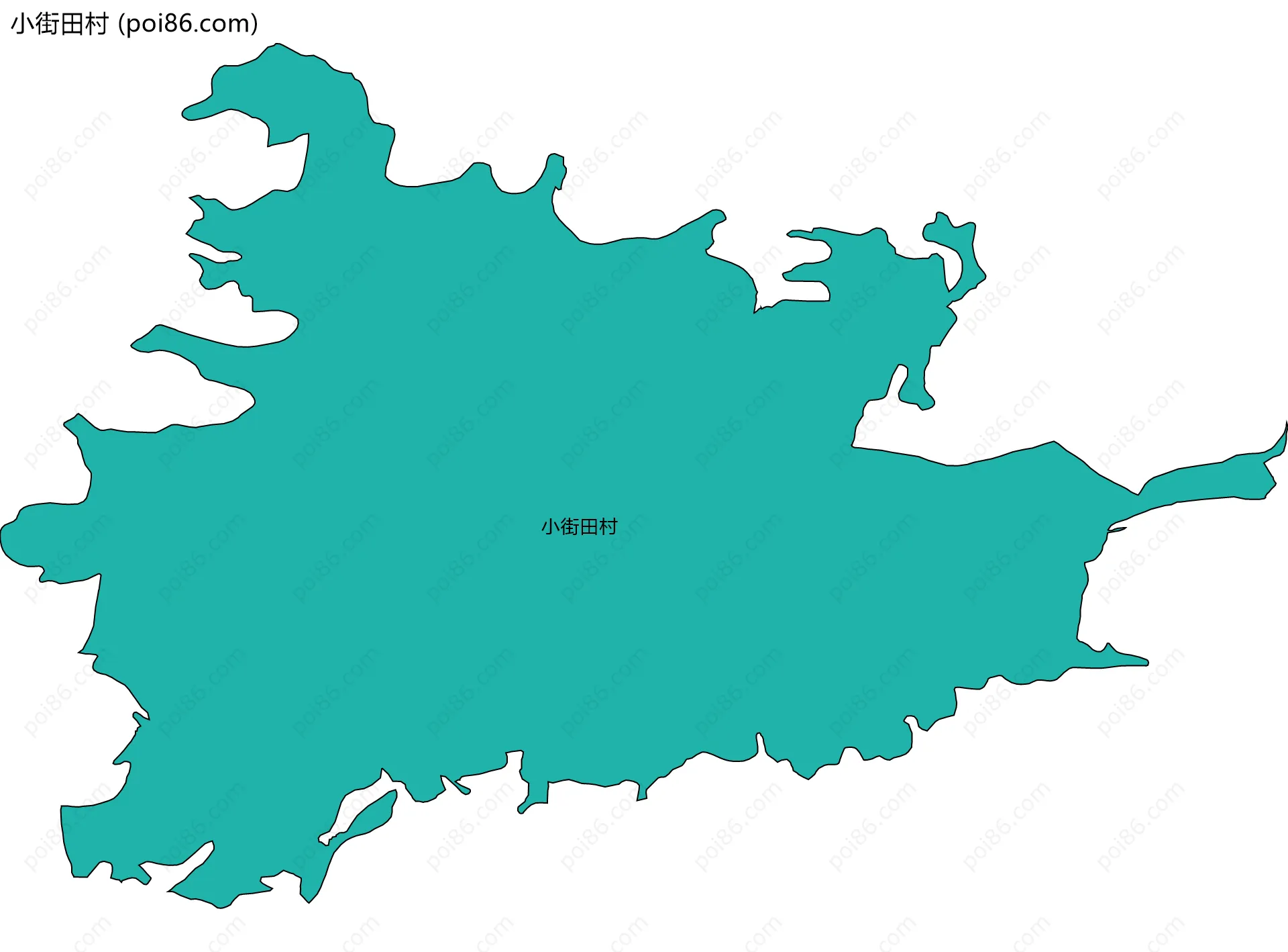 小街田村边界地图