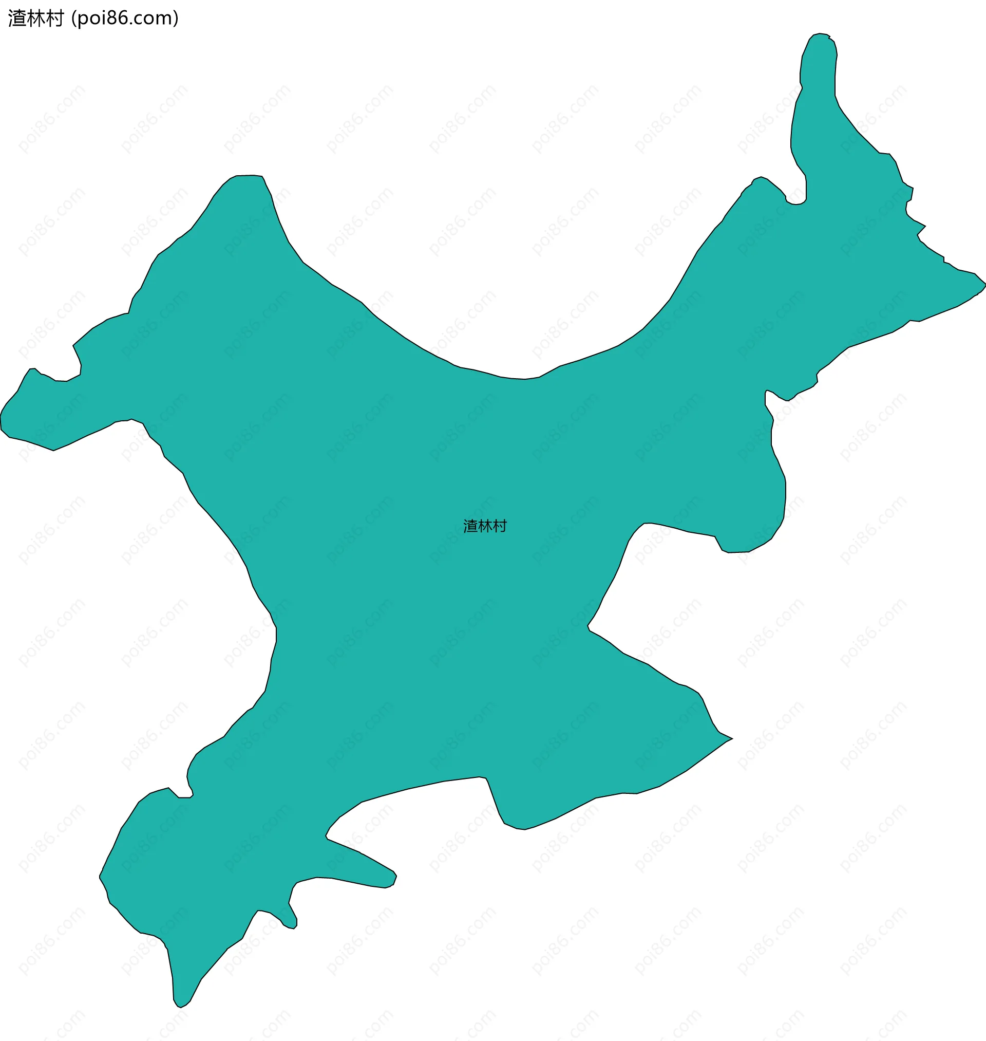 渣林村边界地图