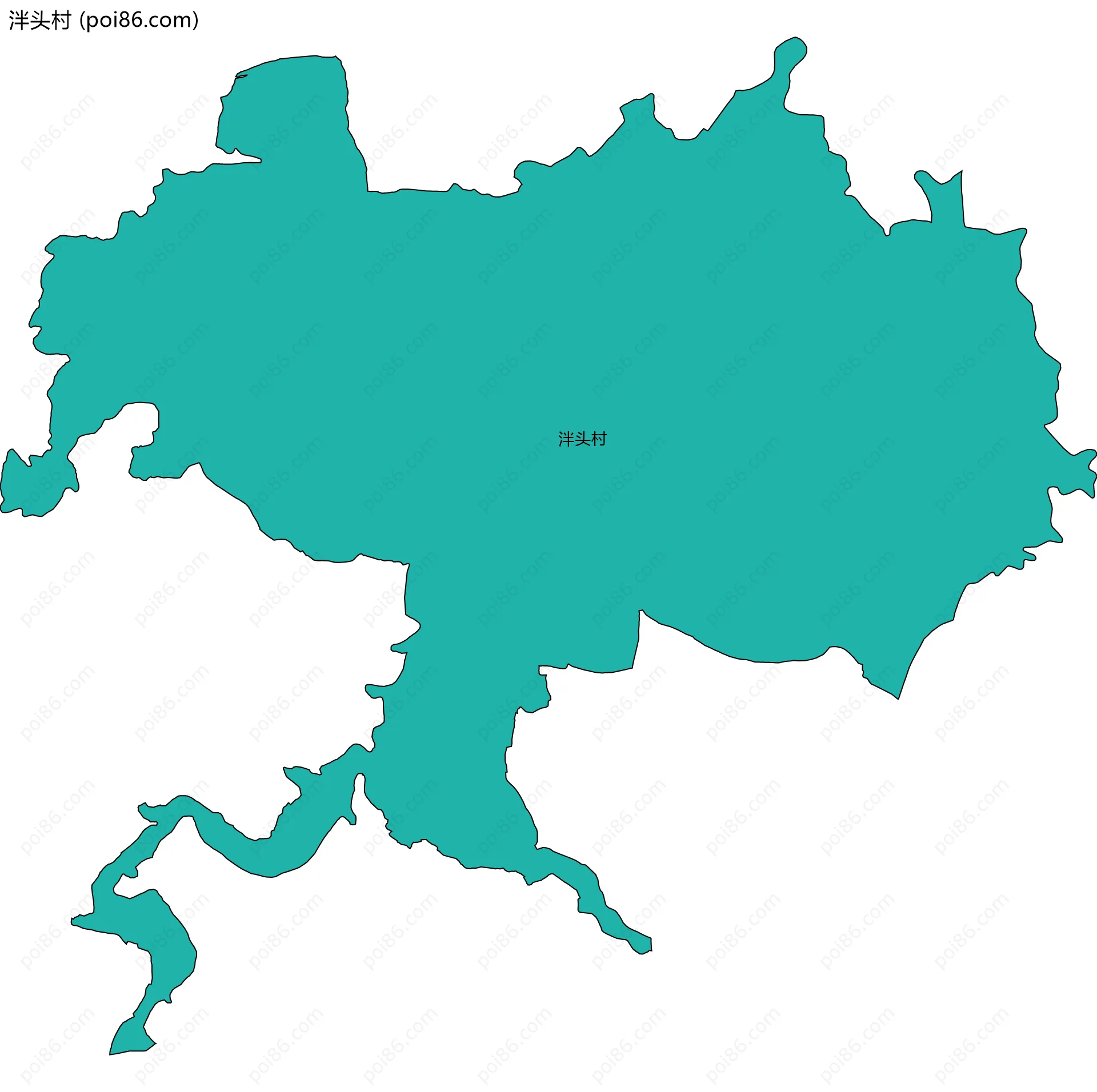 泮头村边界地图