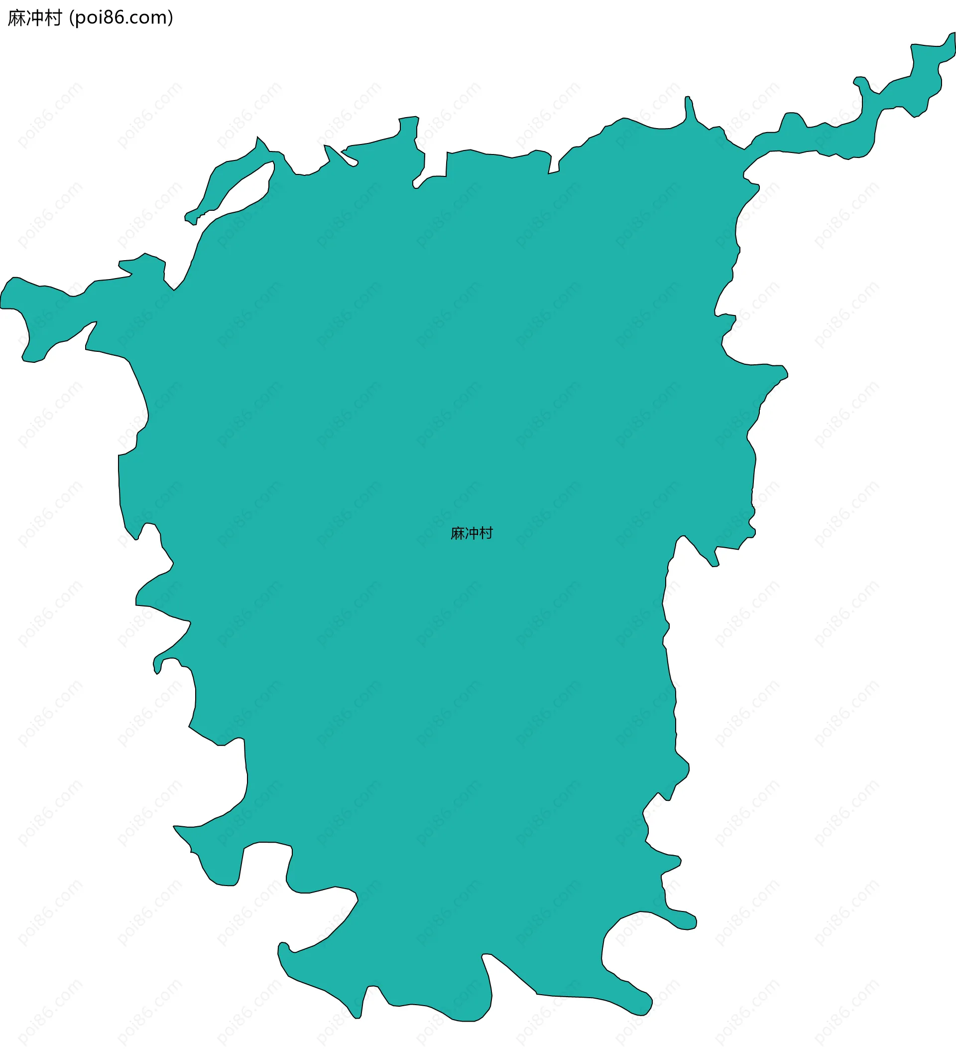 麻冲村边界地图