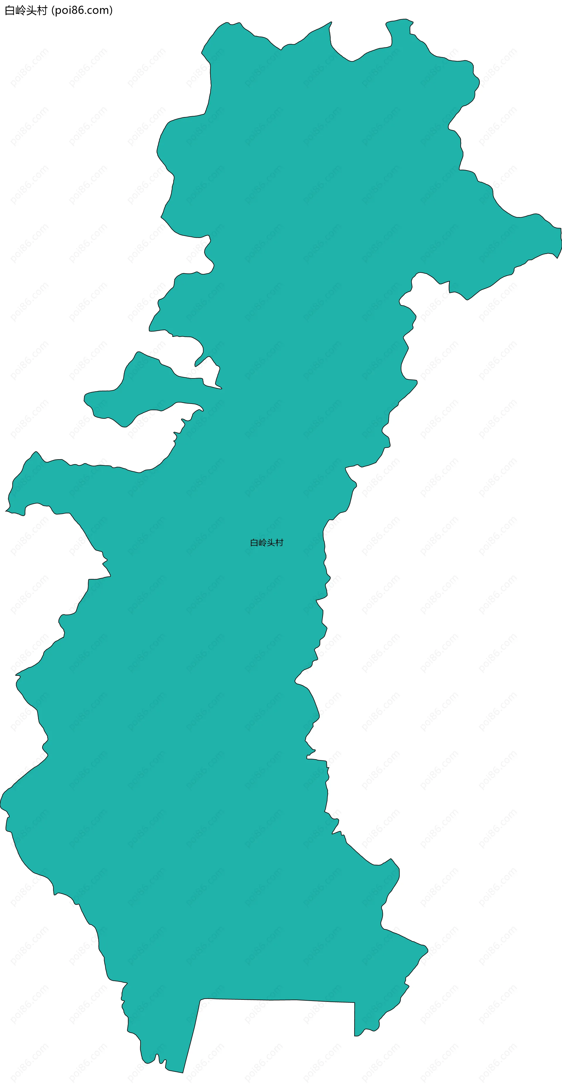 白岭头村边界地图