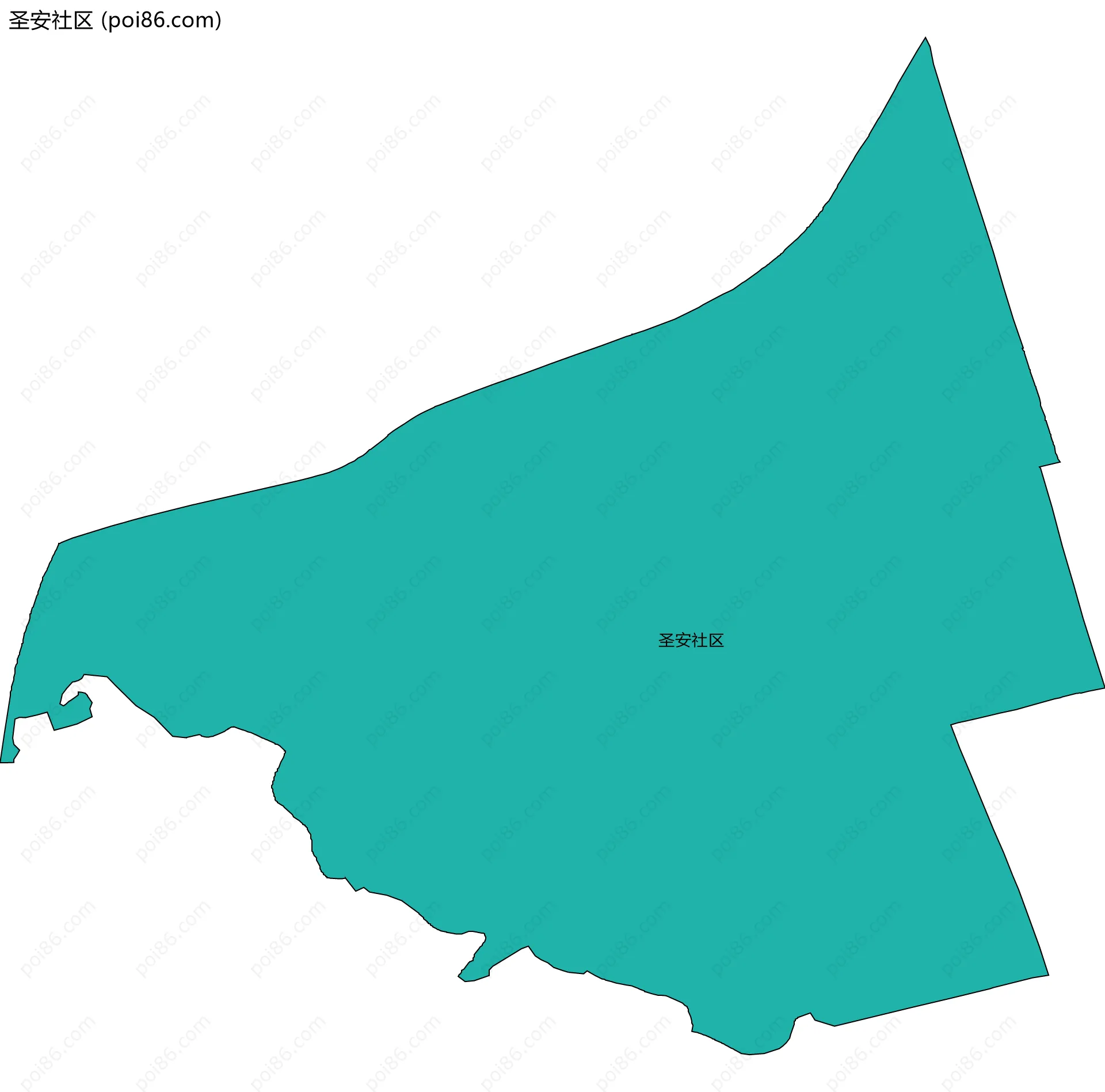 圣安社区边界地图