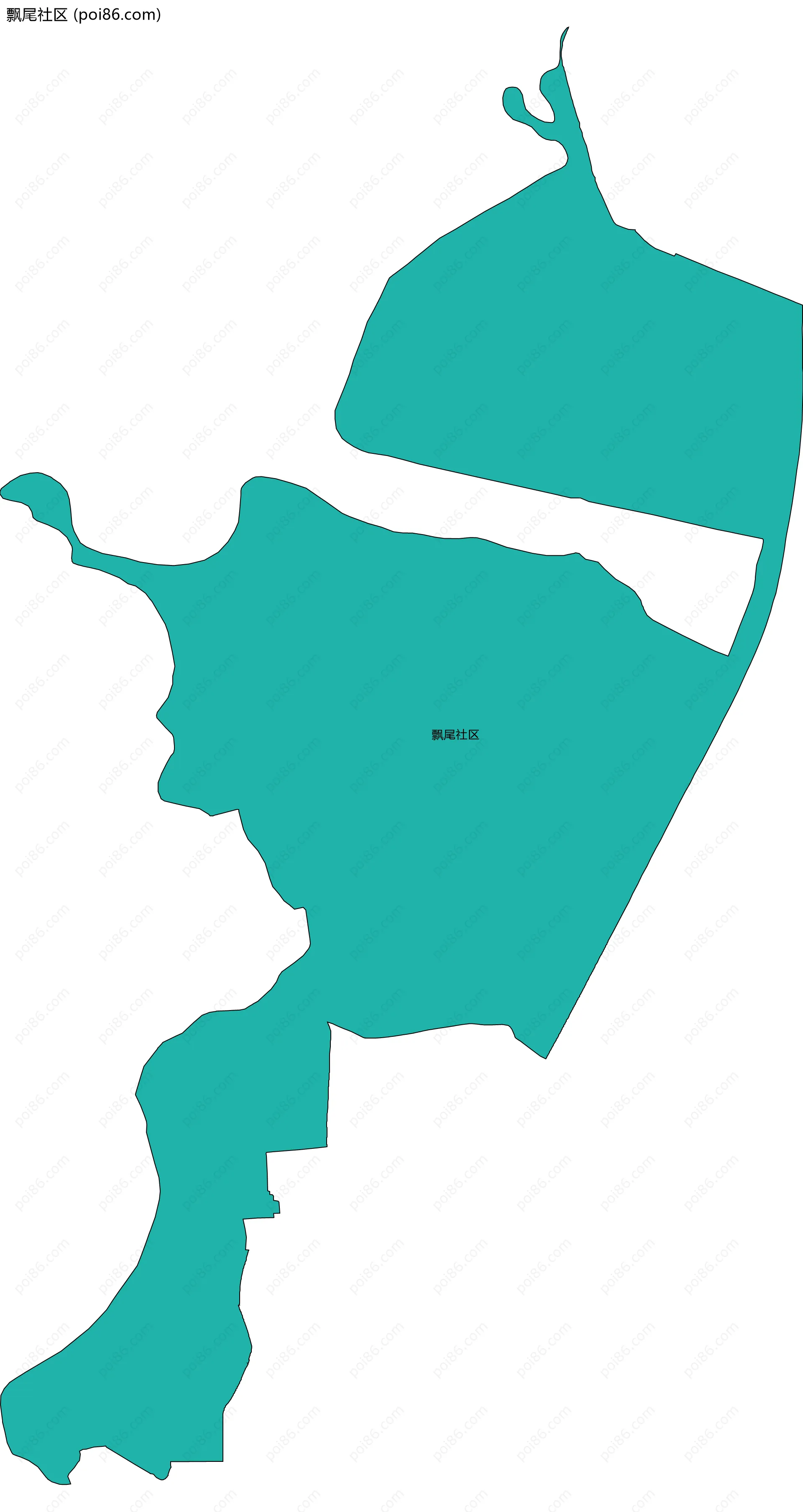 飘尾社区边界地图