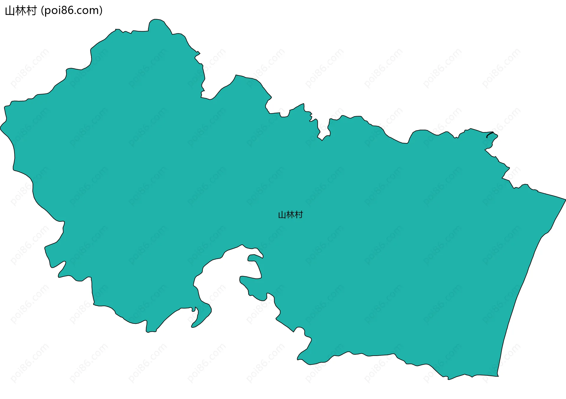 山林村边界地图