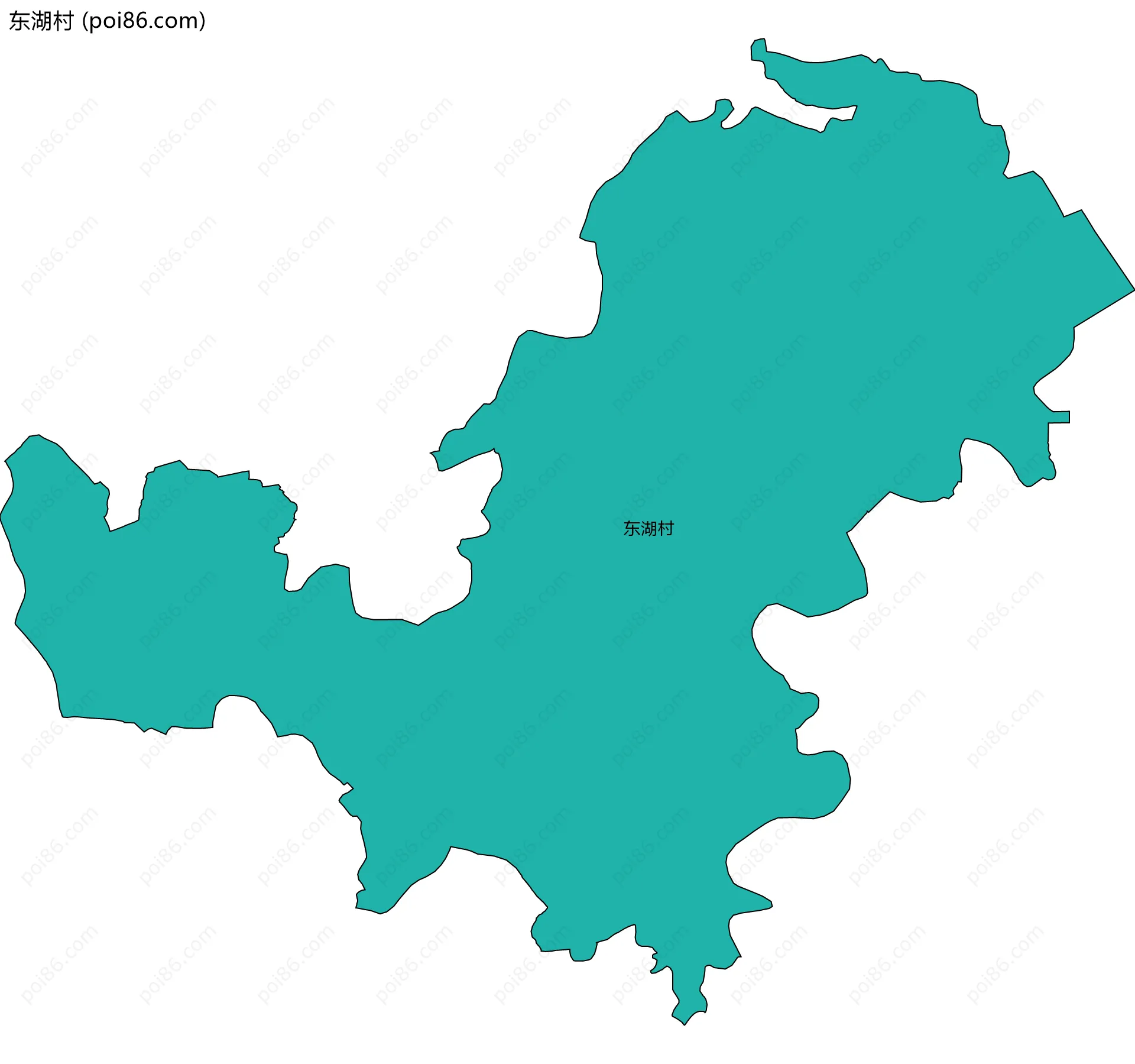 东湖村边界地图