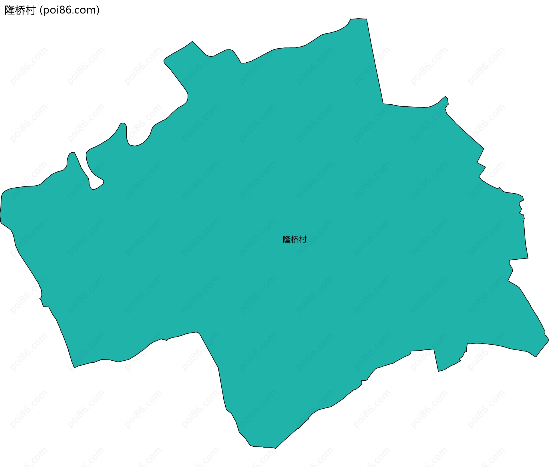 隆桥村边界地图