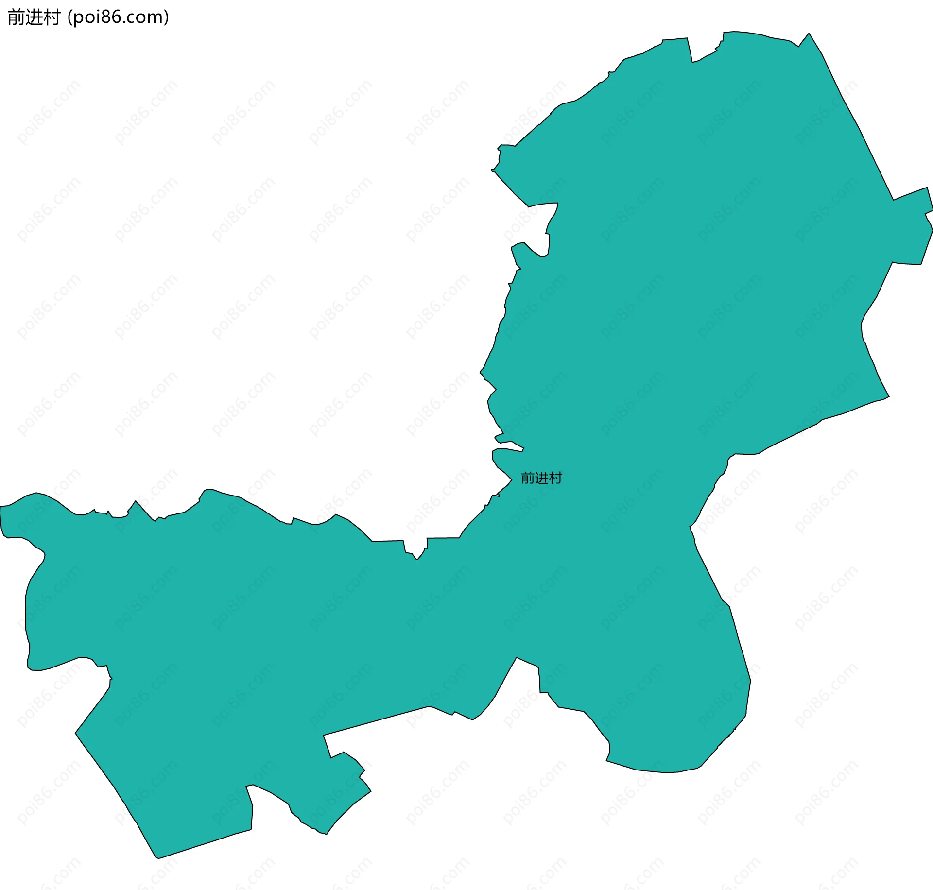 前进村边界地图