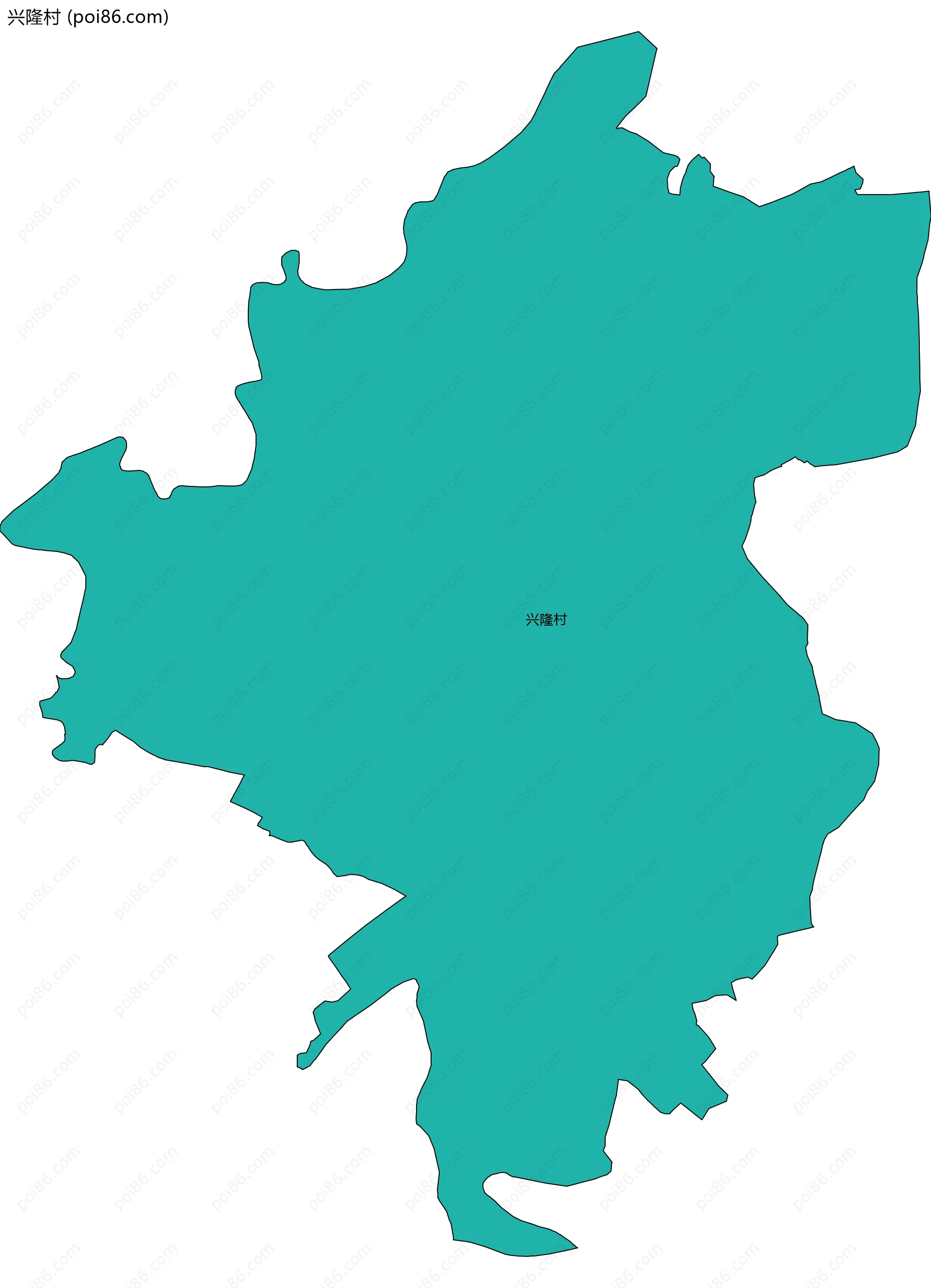 兴隆村边界地图