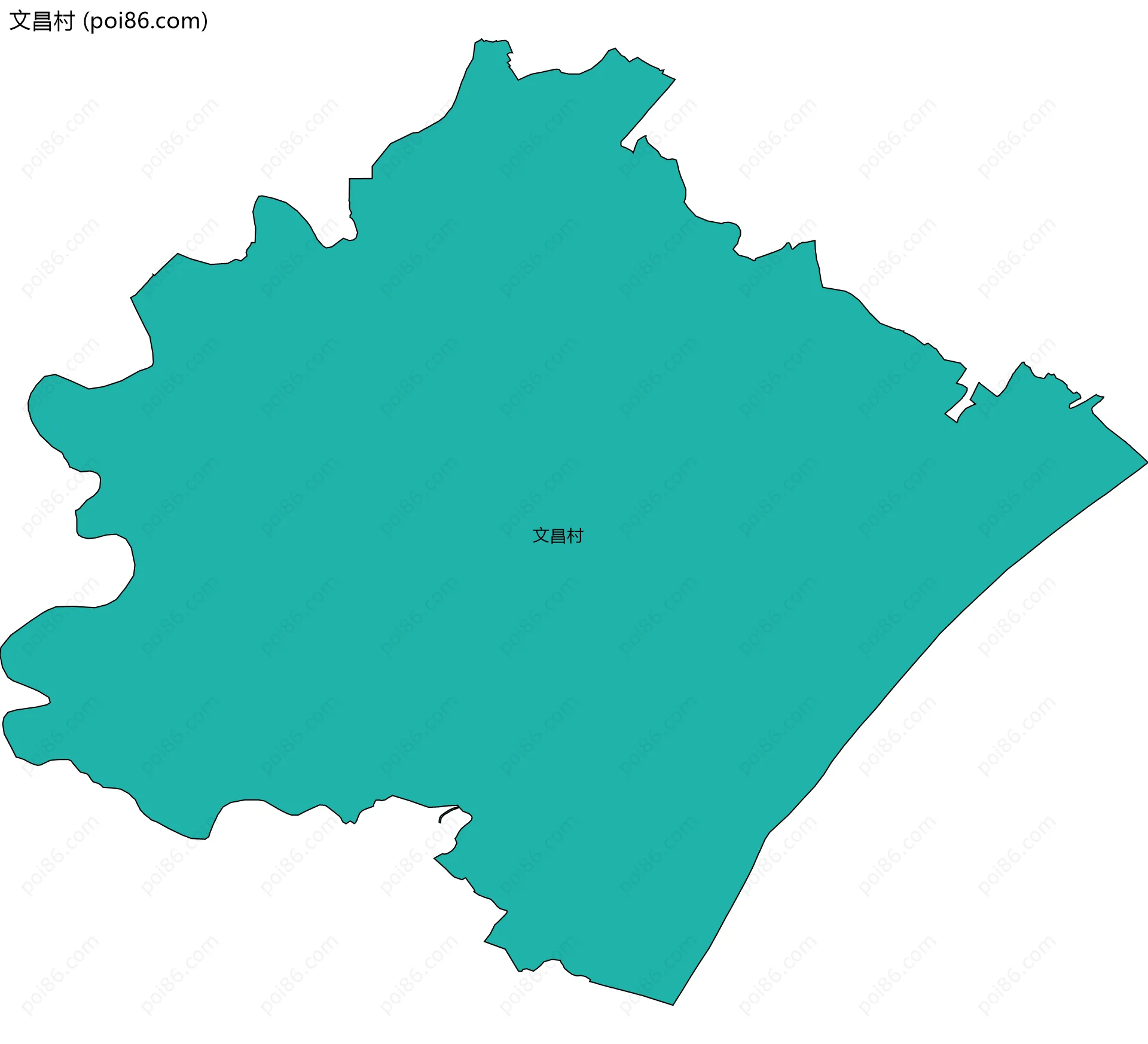 文昌村边界地图