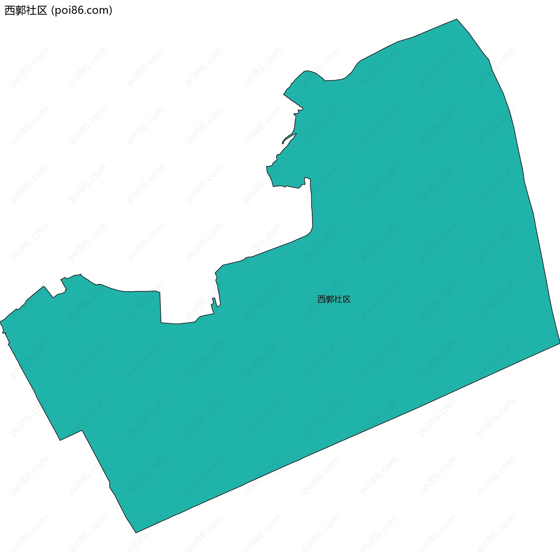 西郭社区边界地图
