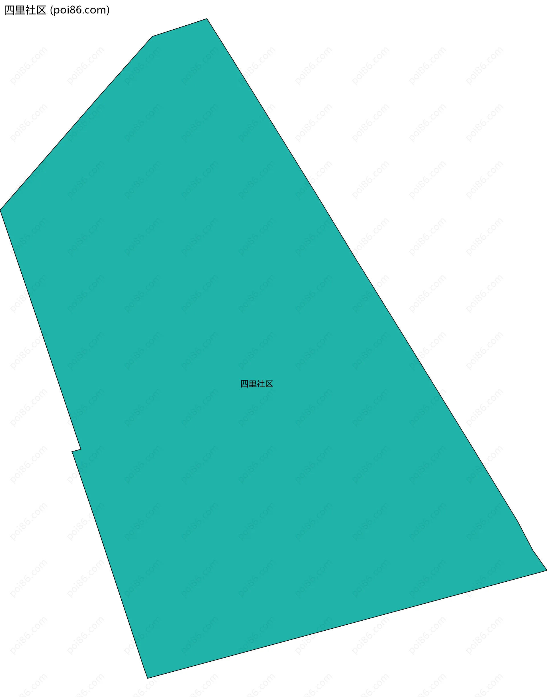 四里社区边界地图