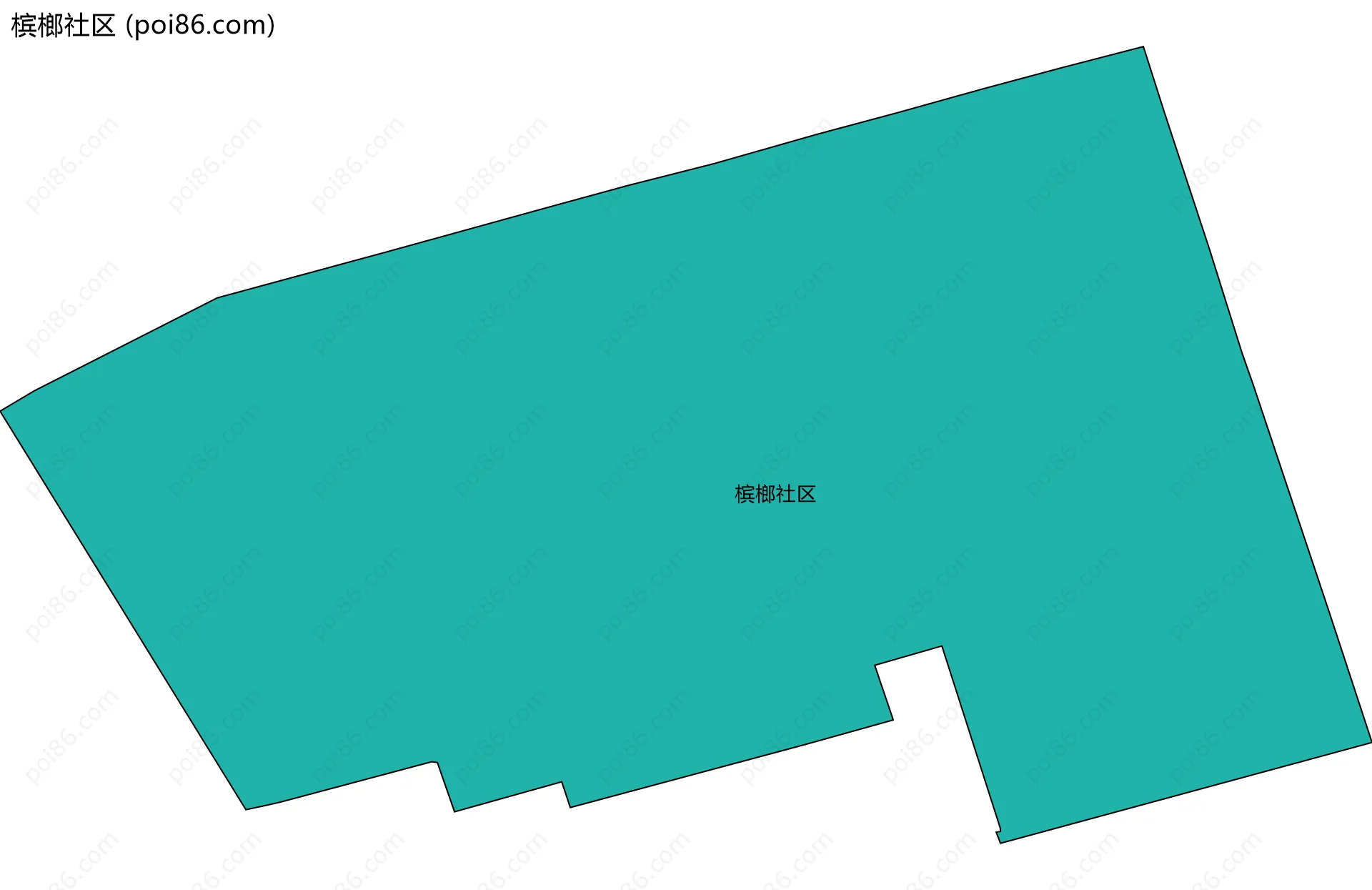 槟榔社区边界地图