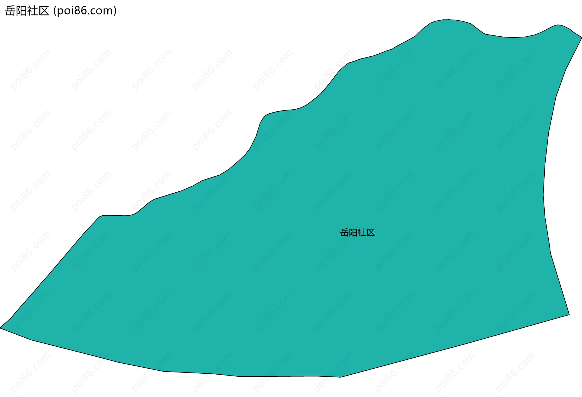 岳阳社区边界地图