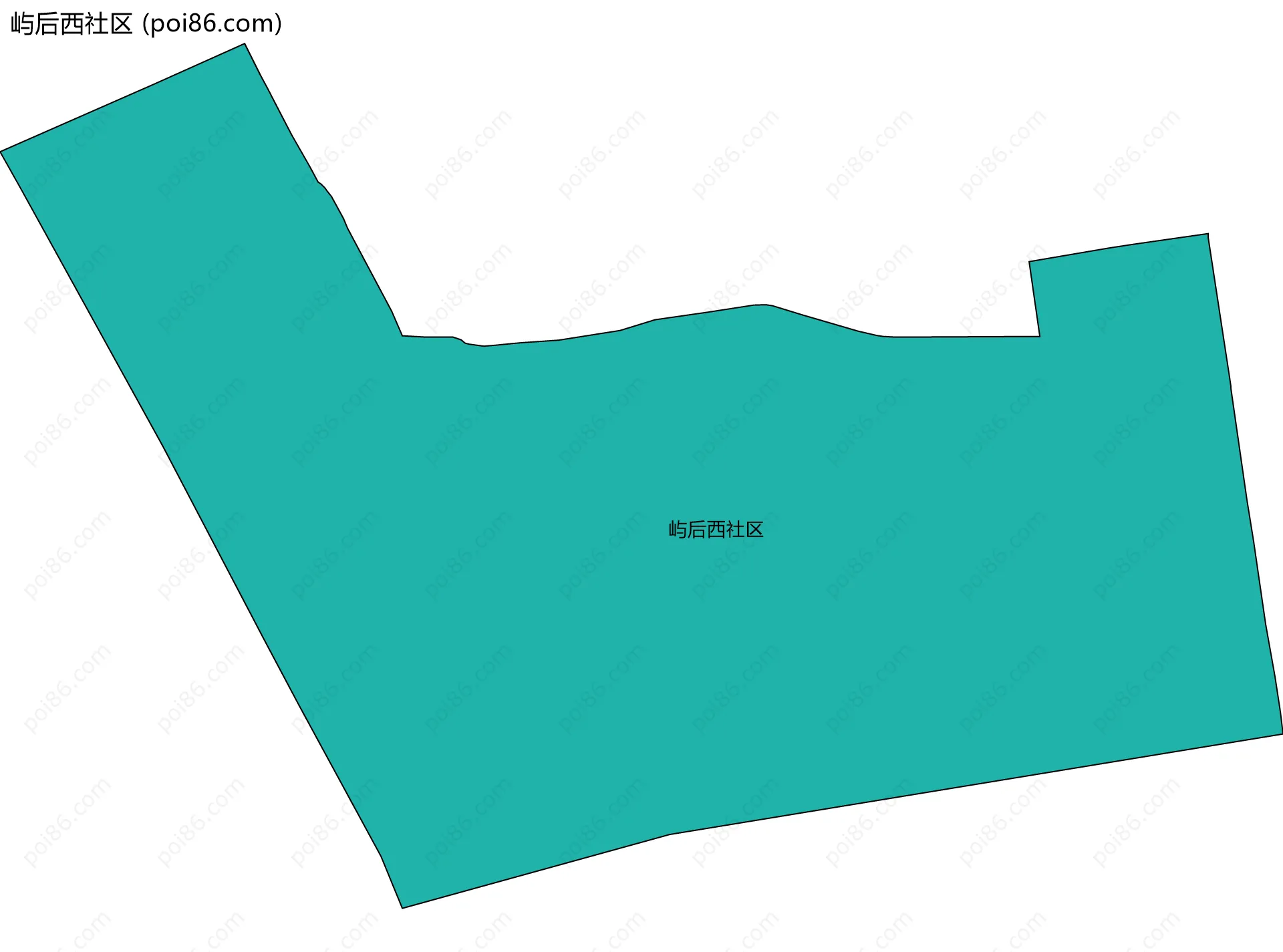 屿后西社区边界地图