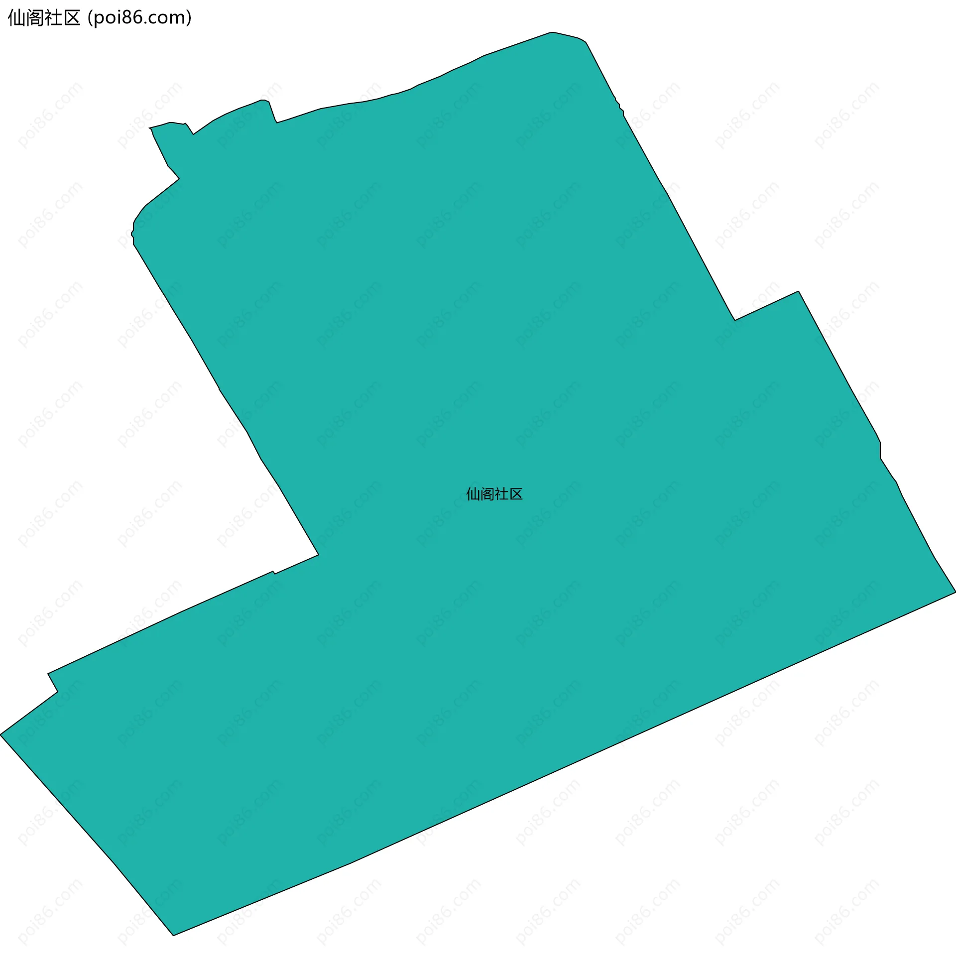 仙阁社区边界地图