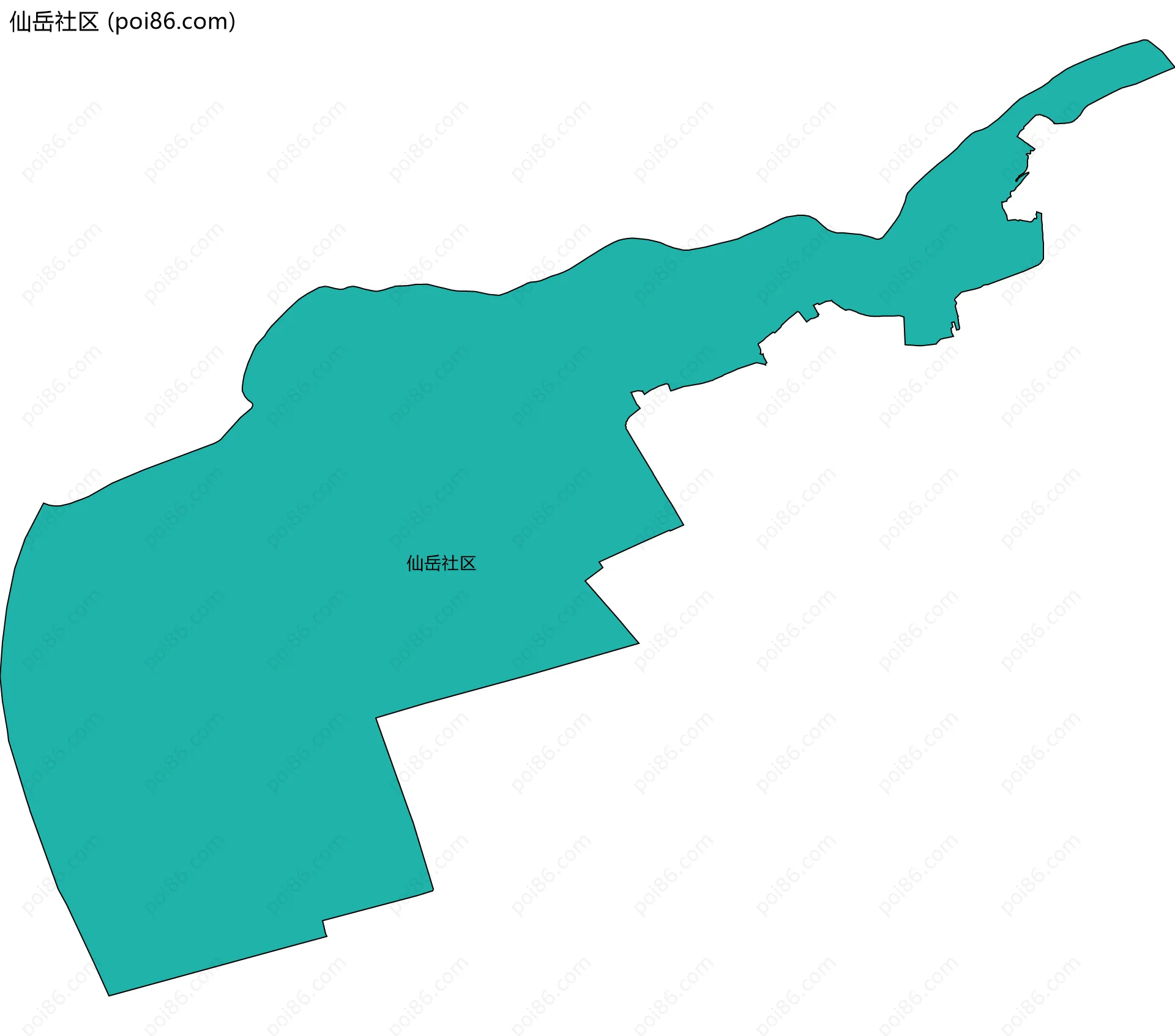 仙岳社区边界地图