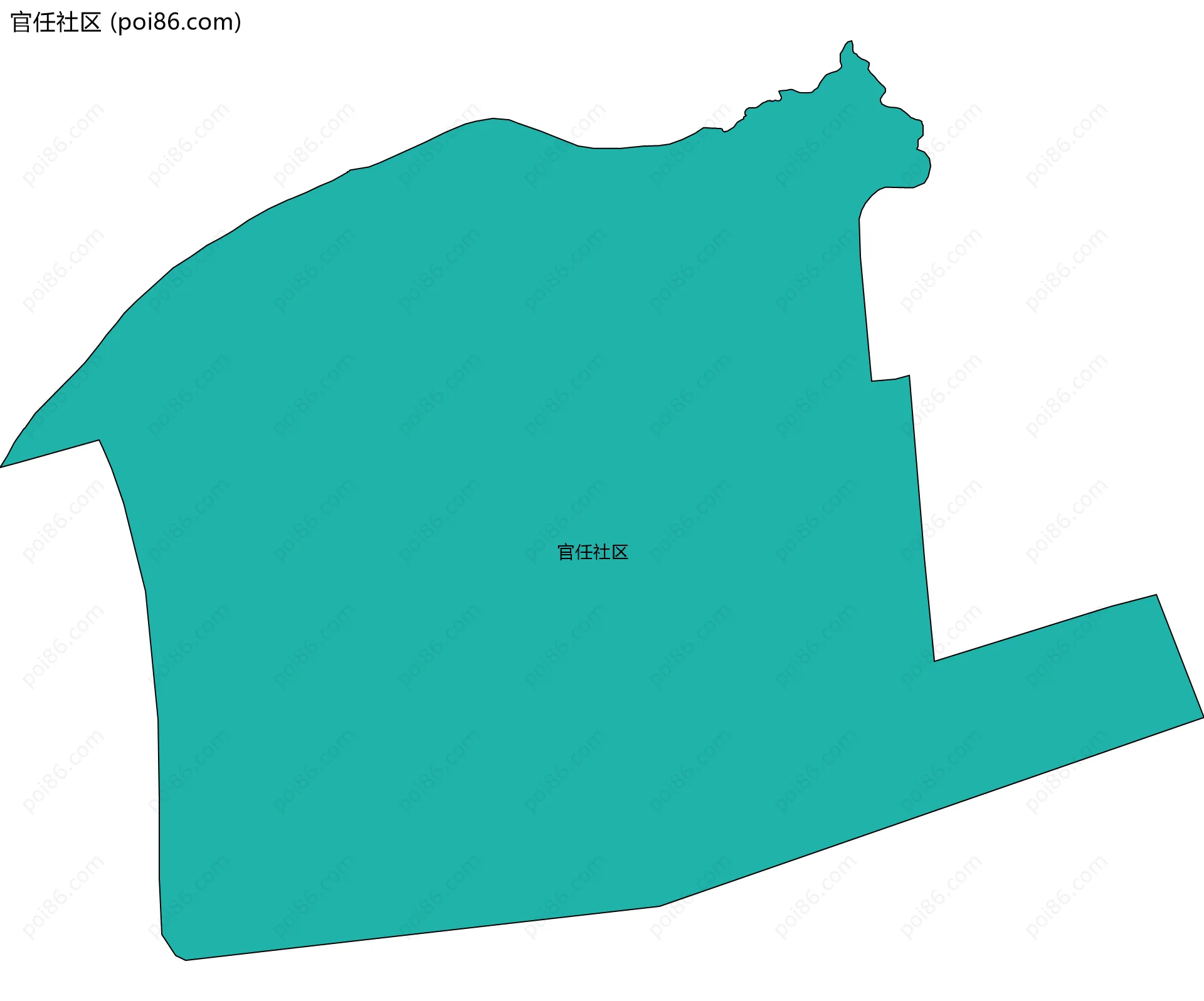 官任社区边界地图