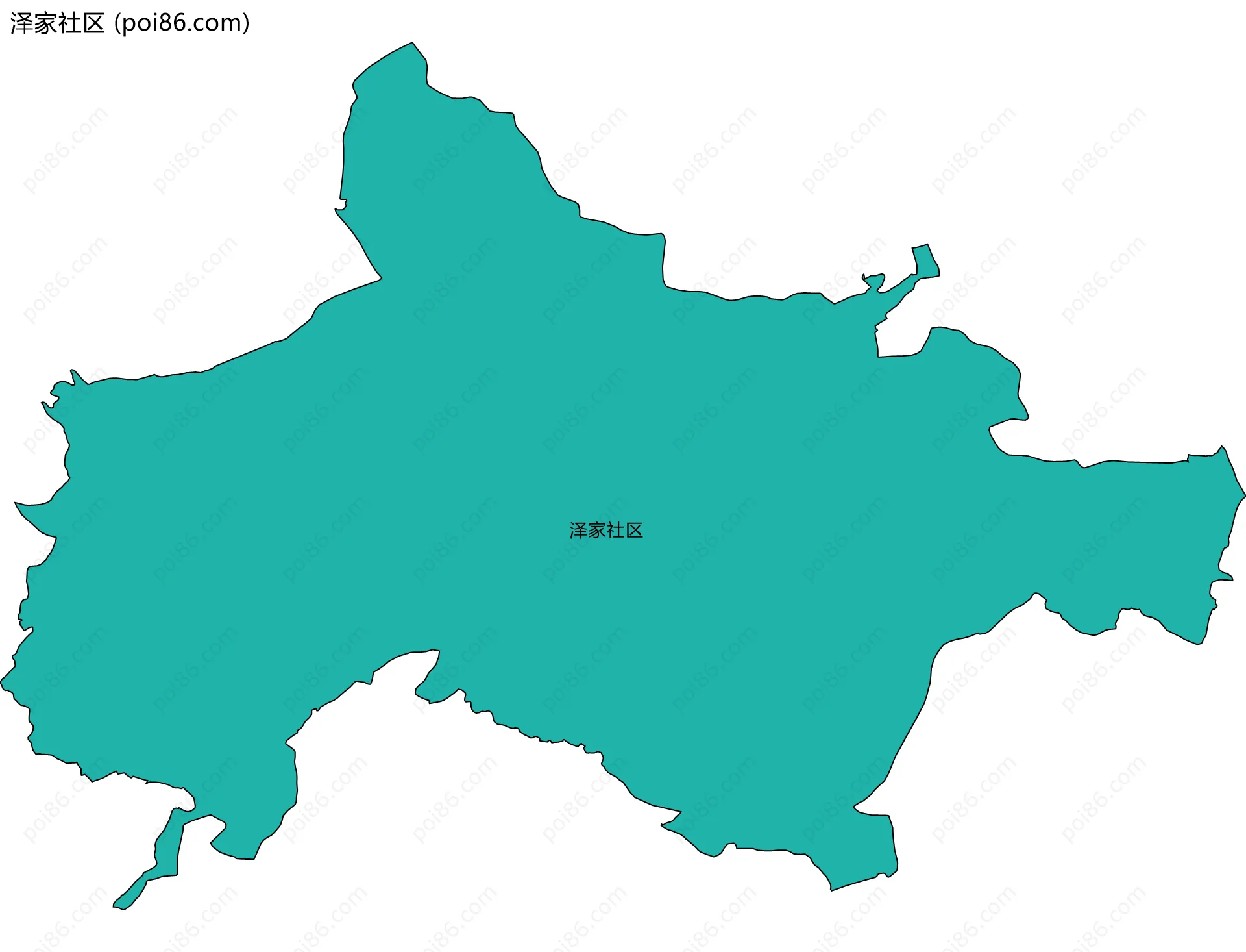 泽家社区边界地图