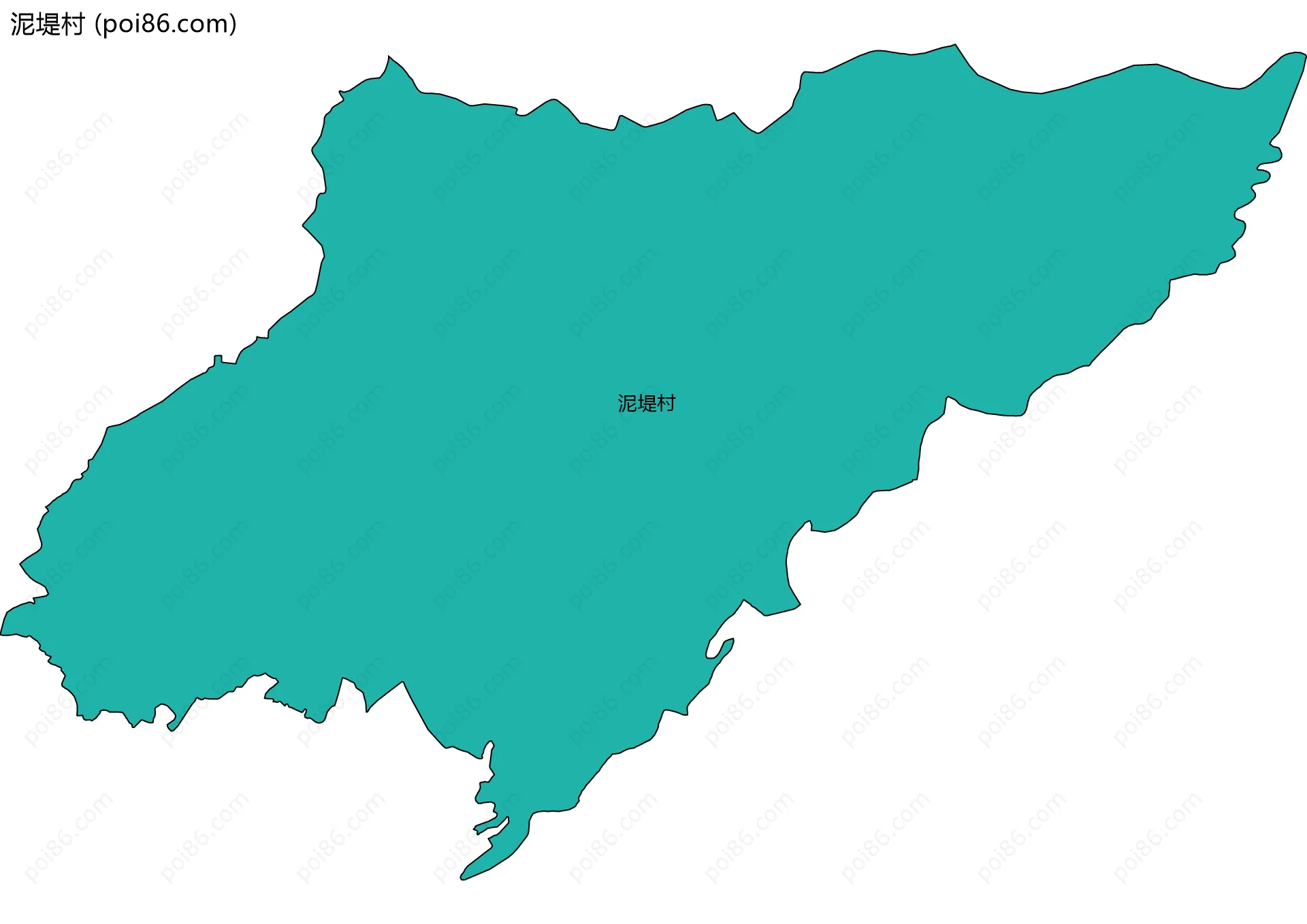 泥堤村边界地图