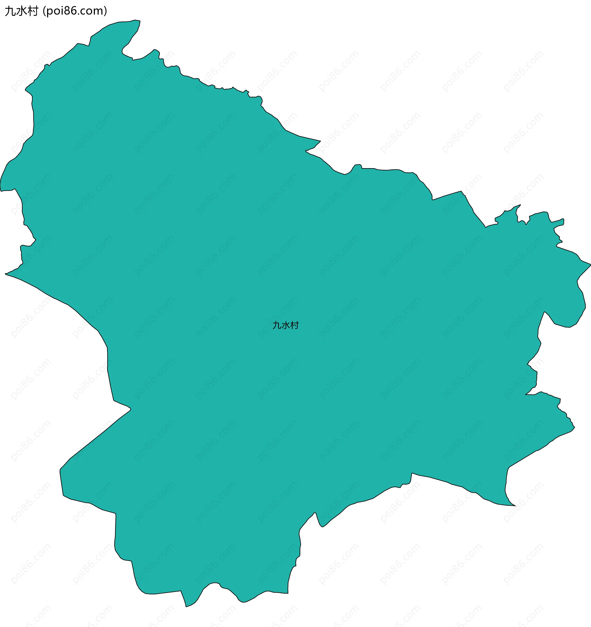 九水村边界地图