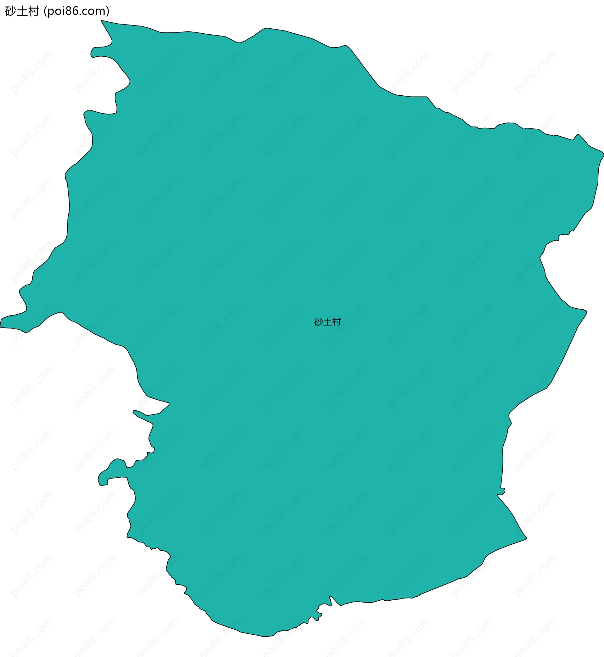 砂土村边界地图