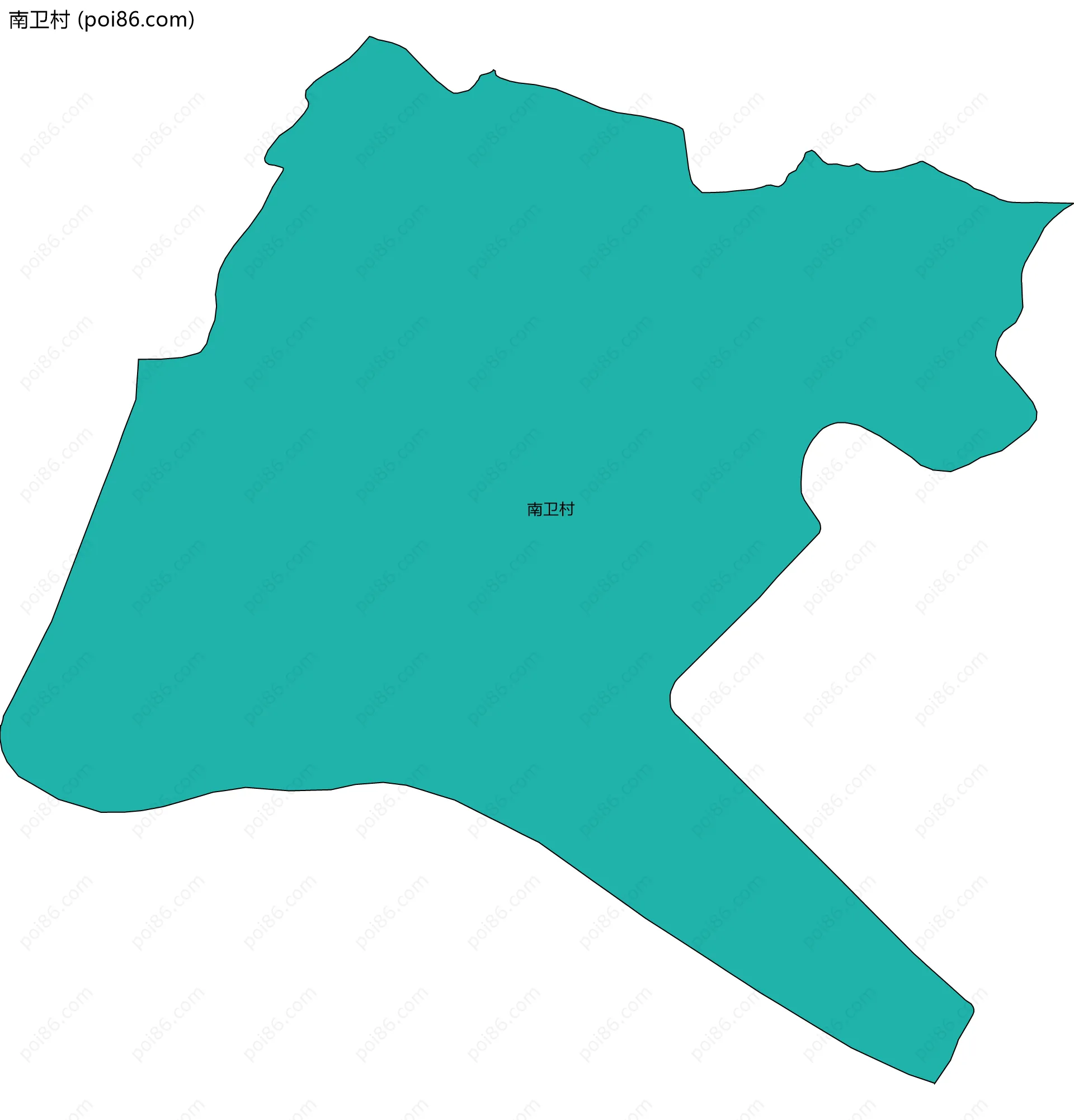 南卫村边界地图