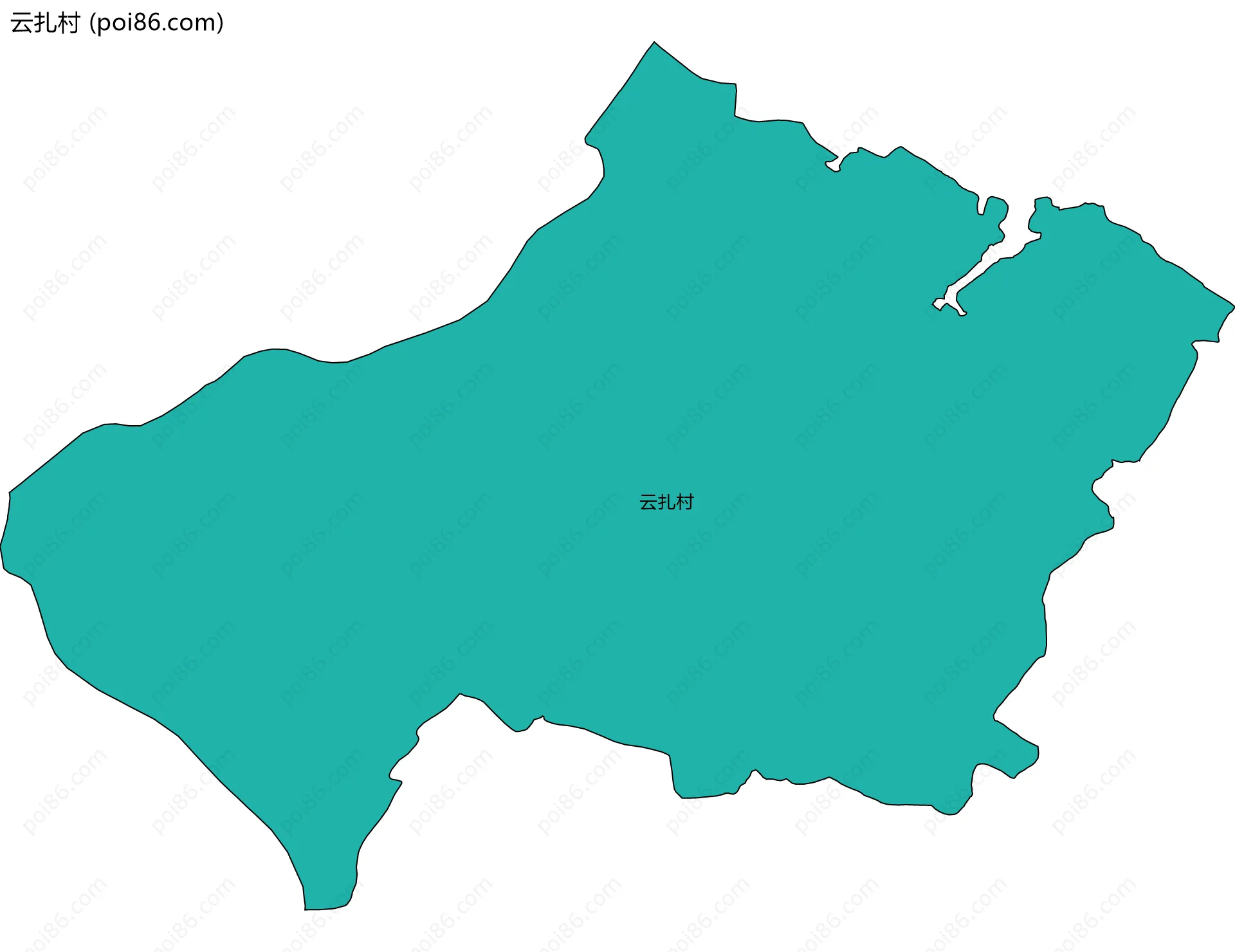 云扎村边界地图