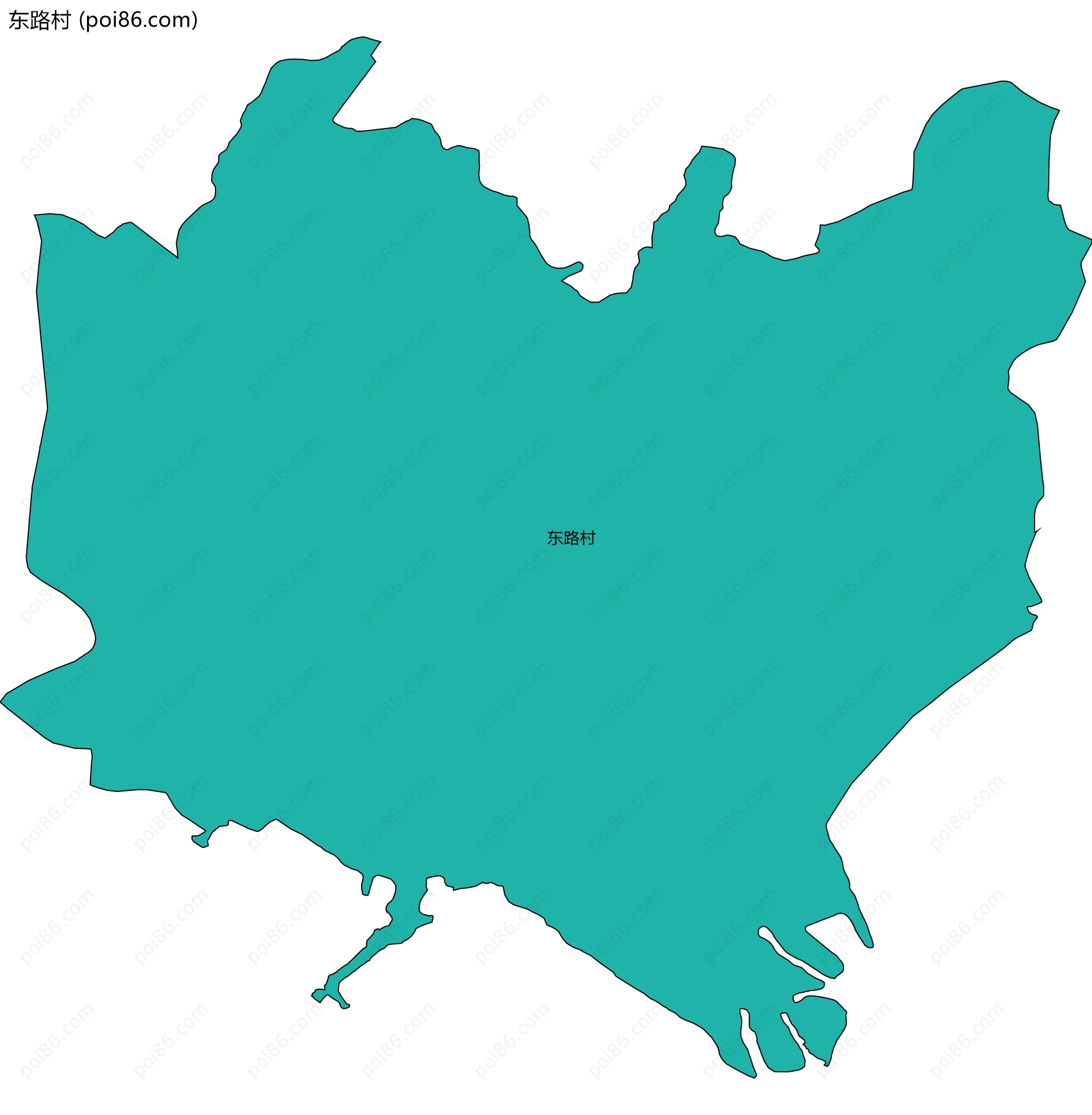 东路村边界地图