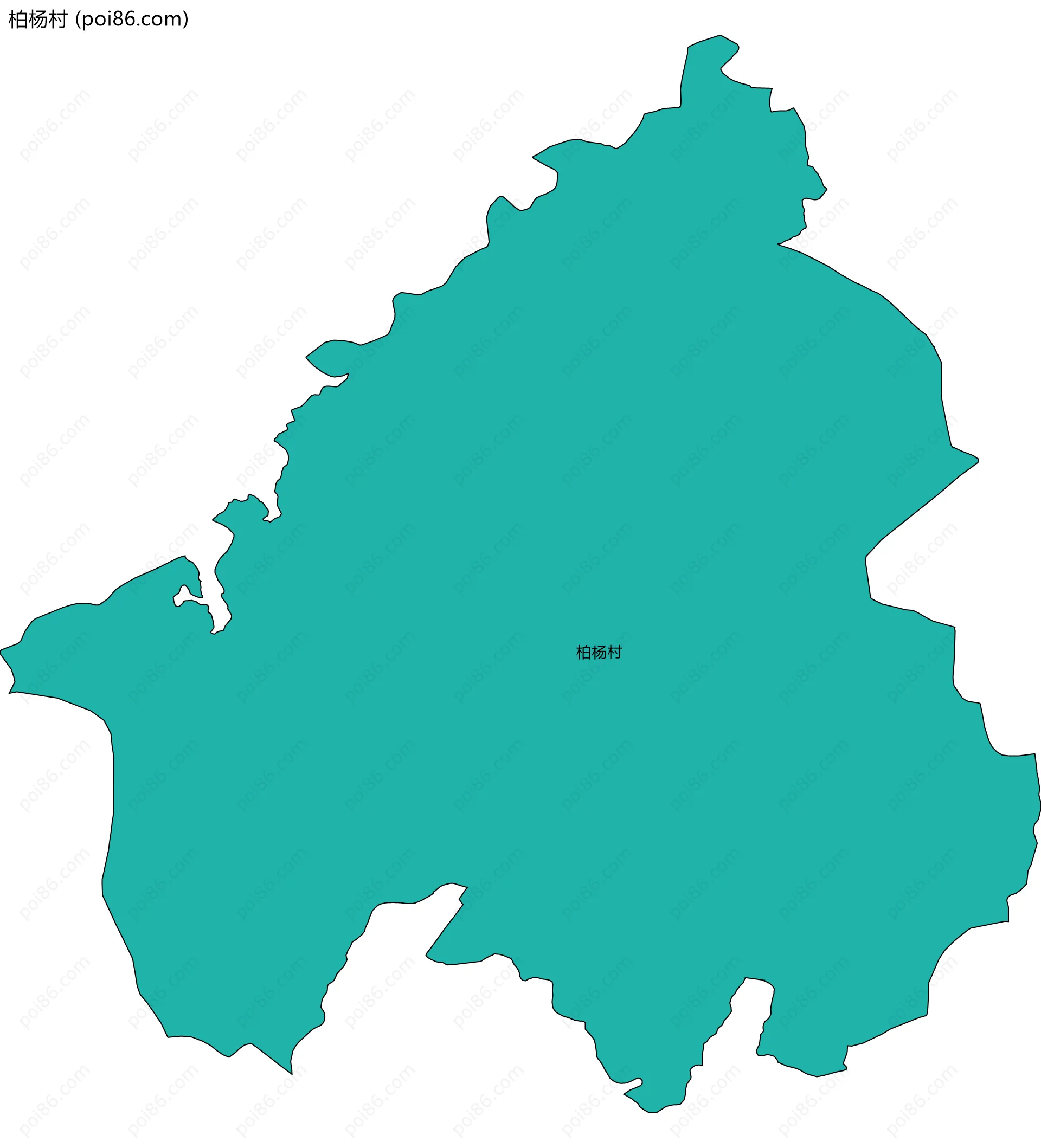 柏杨村边界地图