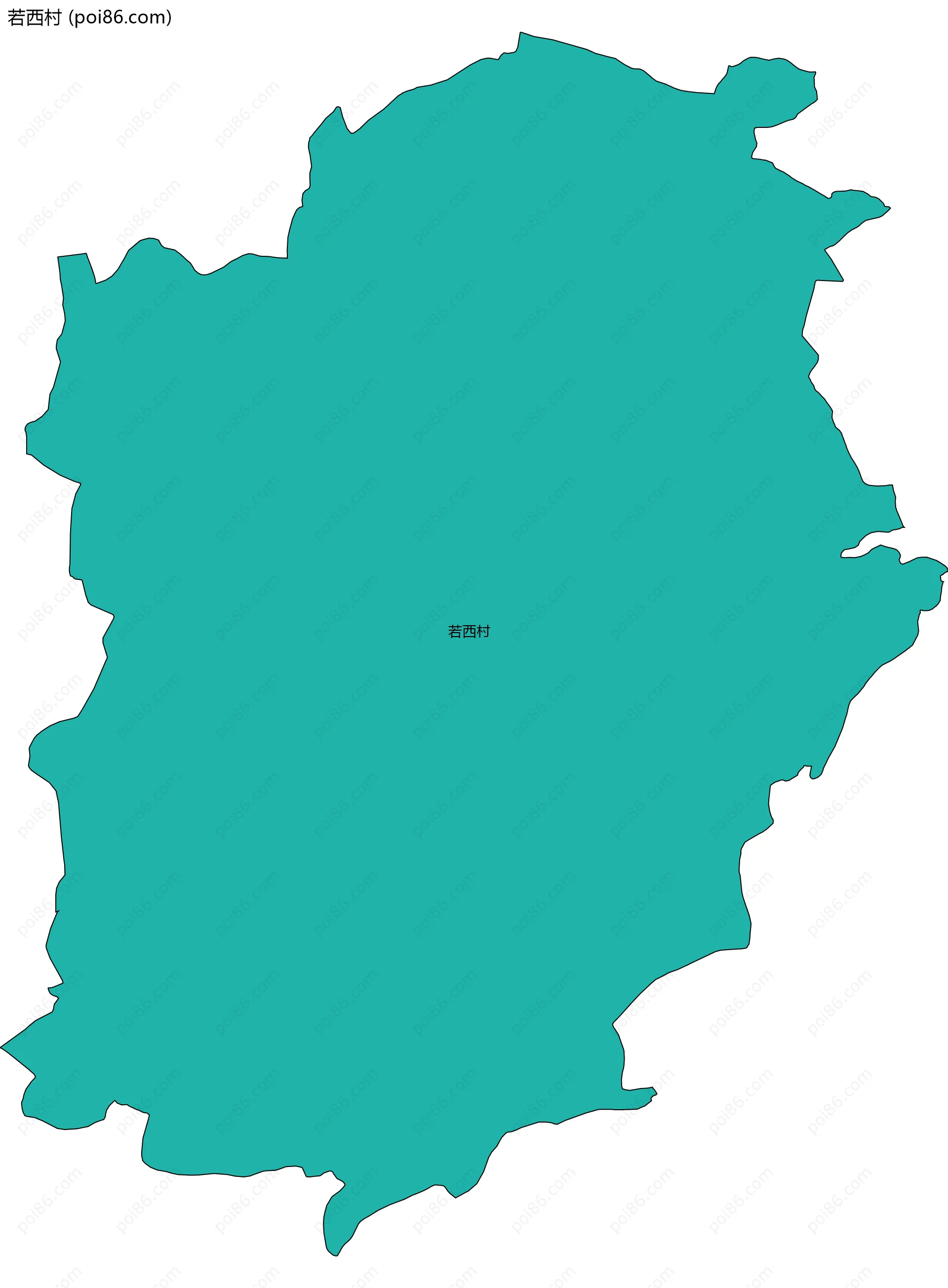 若西村边界地图