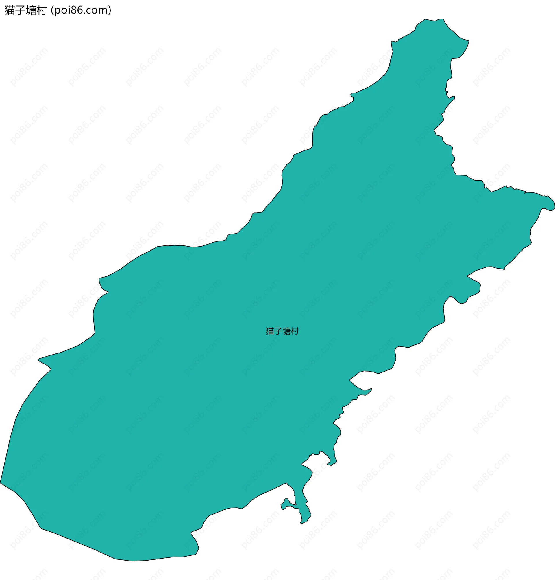 猫子塘村边界地图