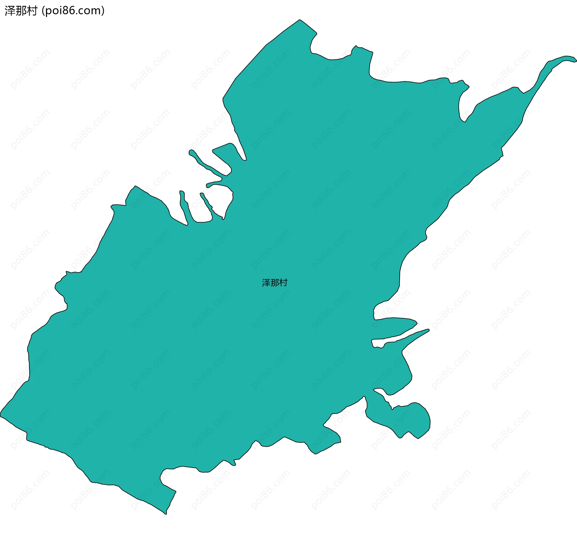 泽那村边界地图