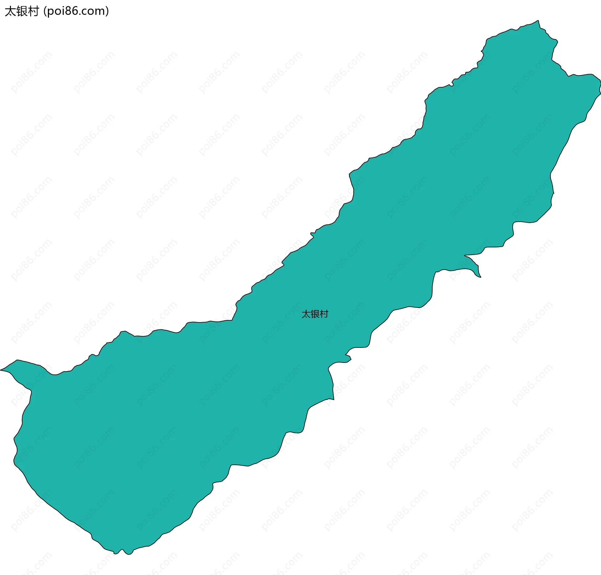 太银村边界地图