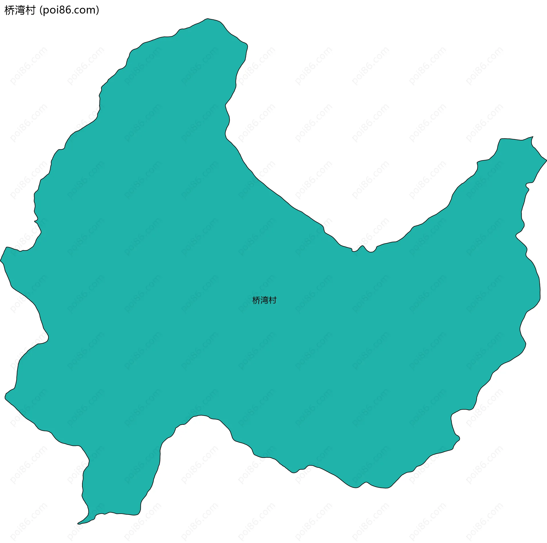 桥湾村边界地图