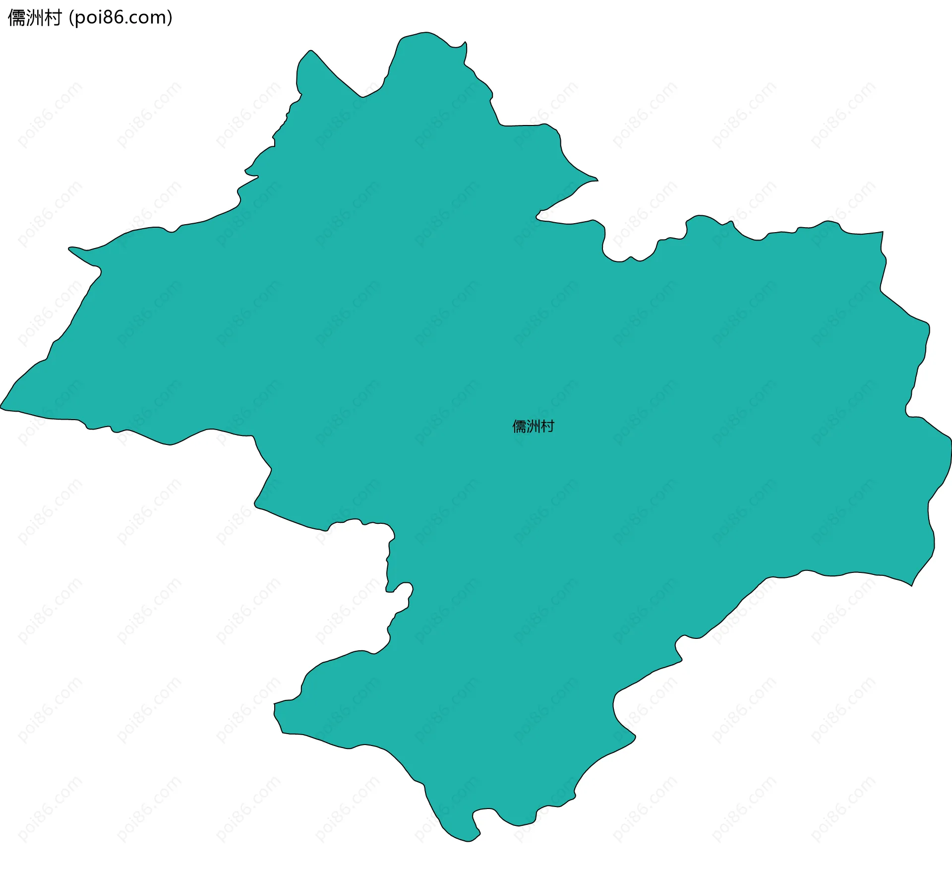 儒洲村边界地图