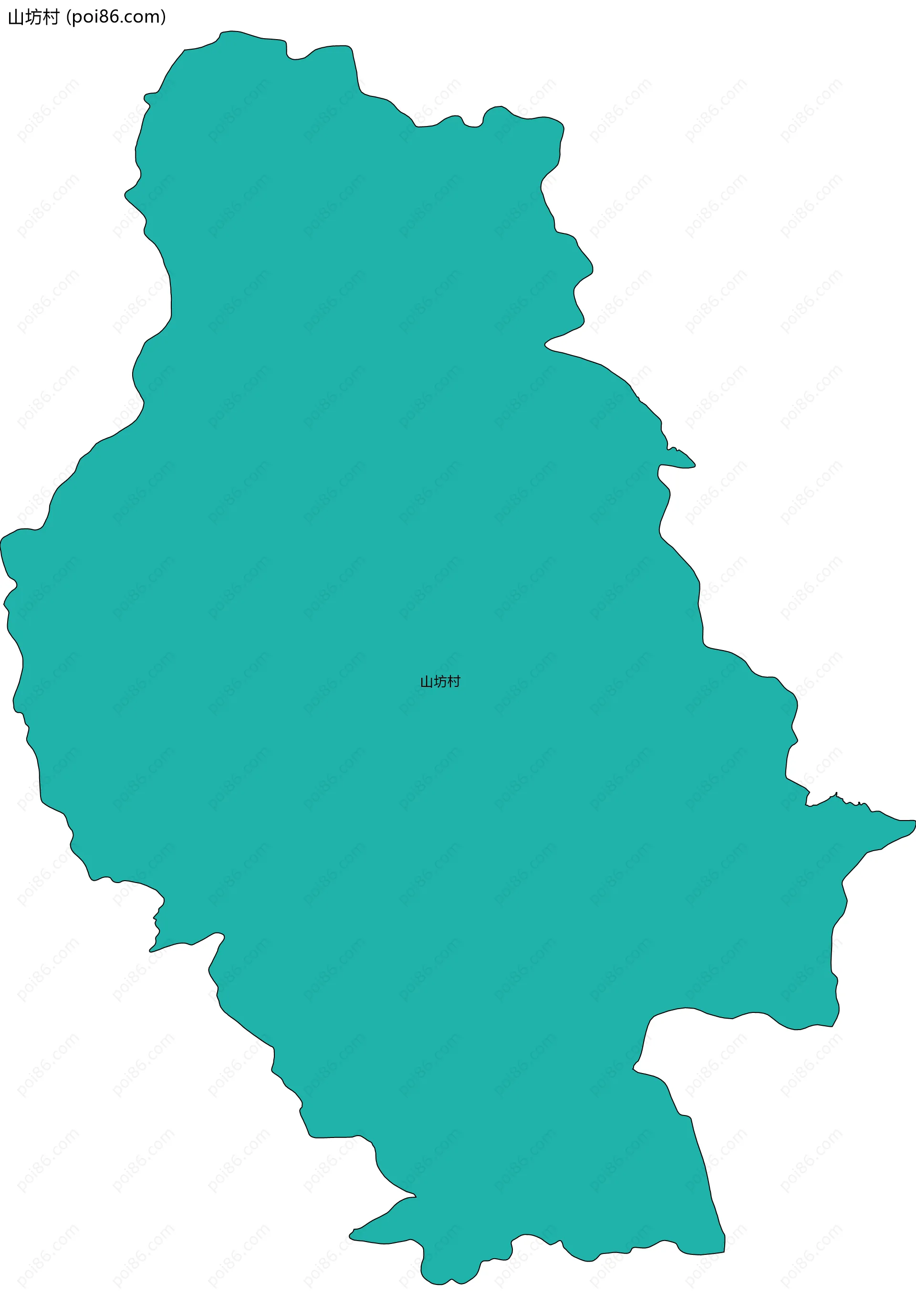 山坊村边界地图