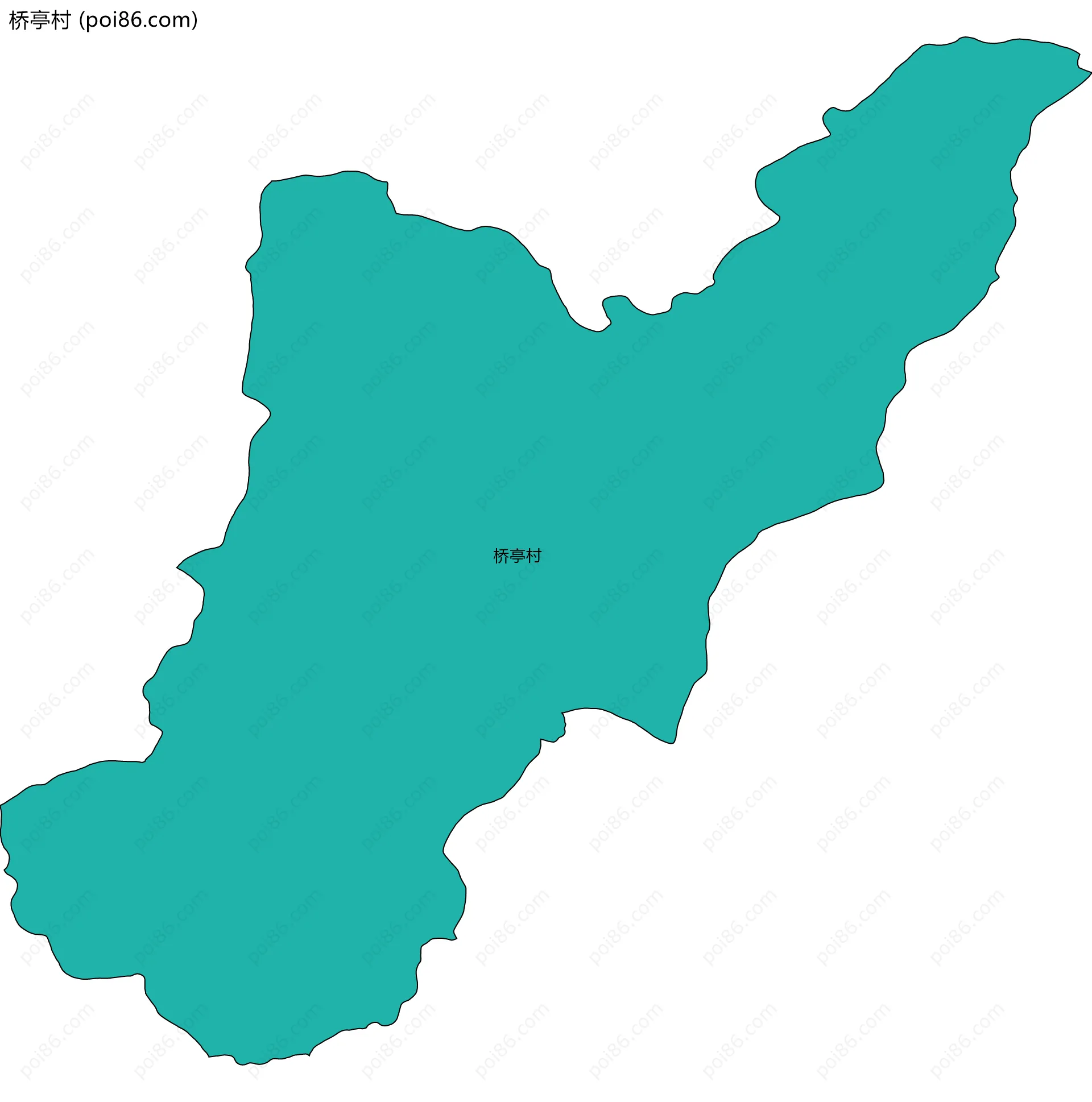 桥亭村边界地图