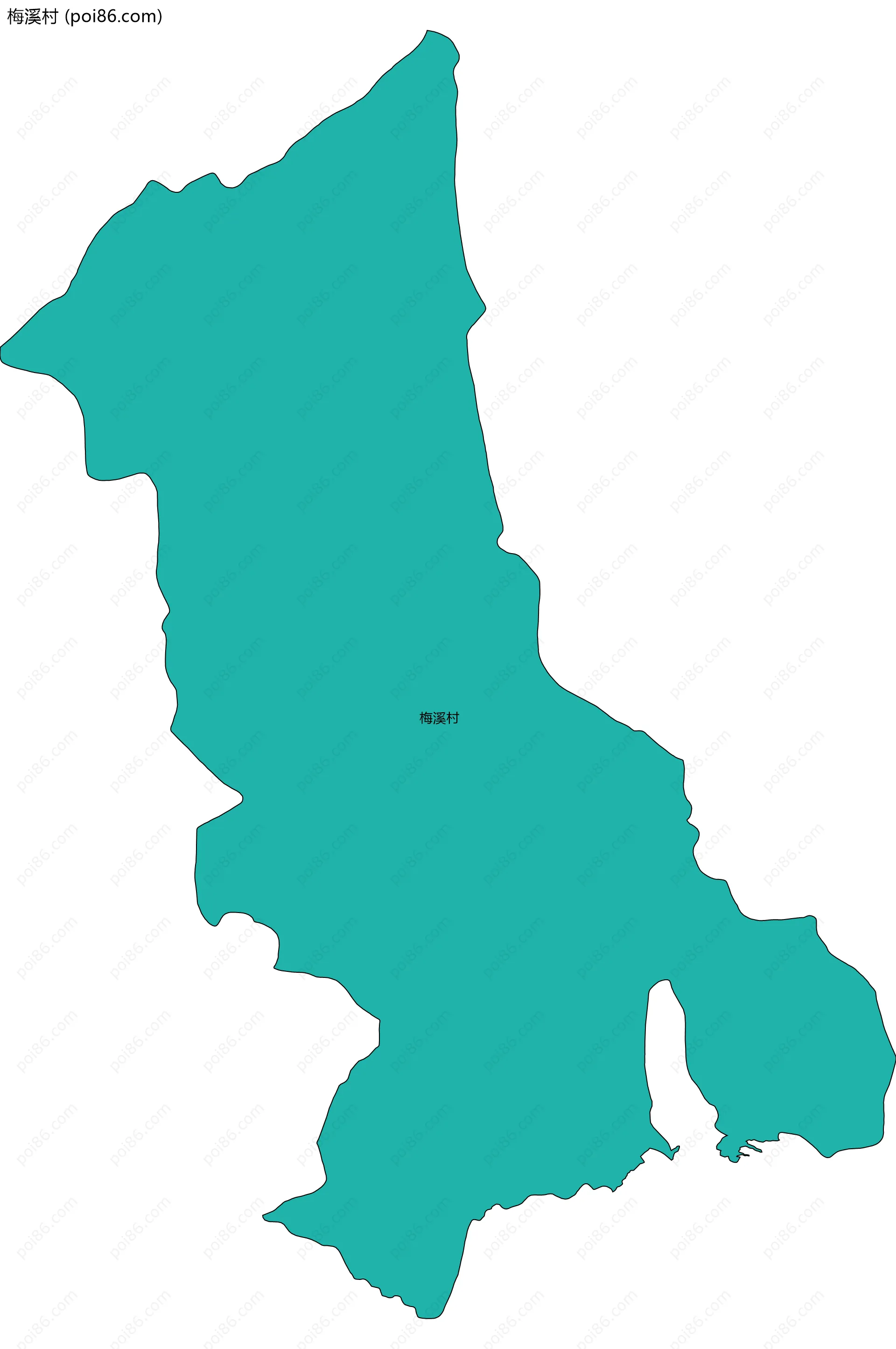 梅溪村边界地图