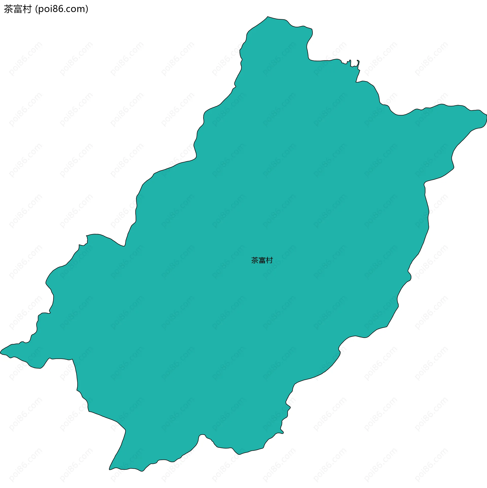 茶富村边界地图