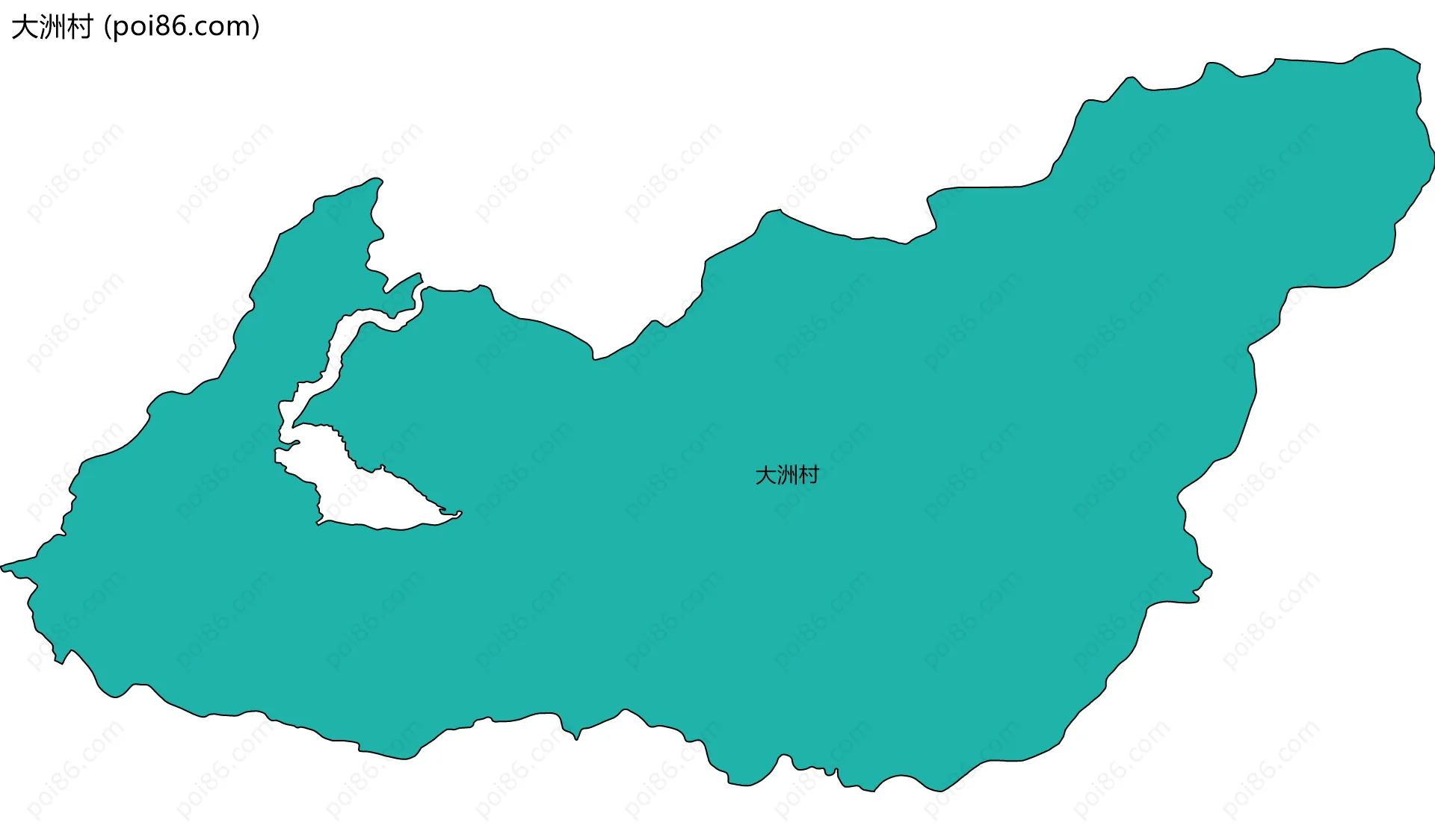 大洲村边界地图