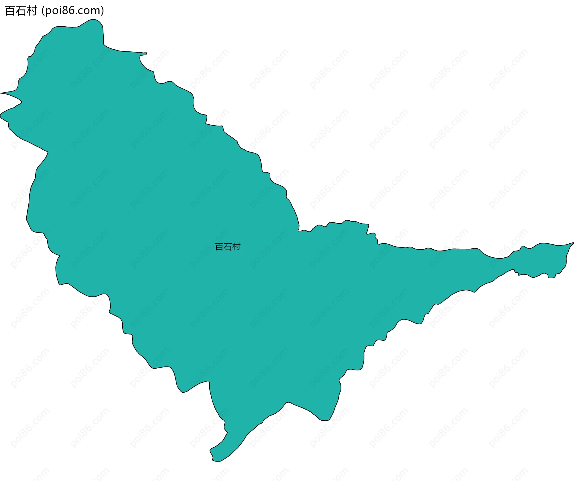 百石村边界地图