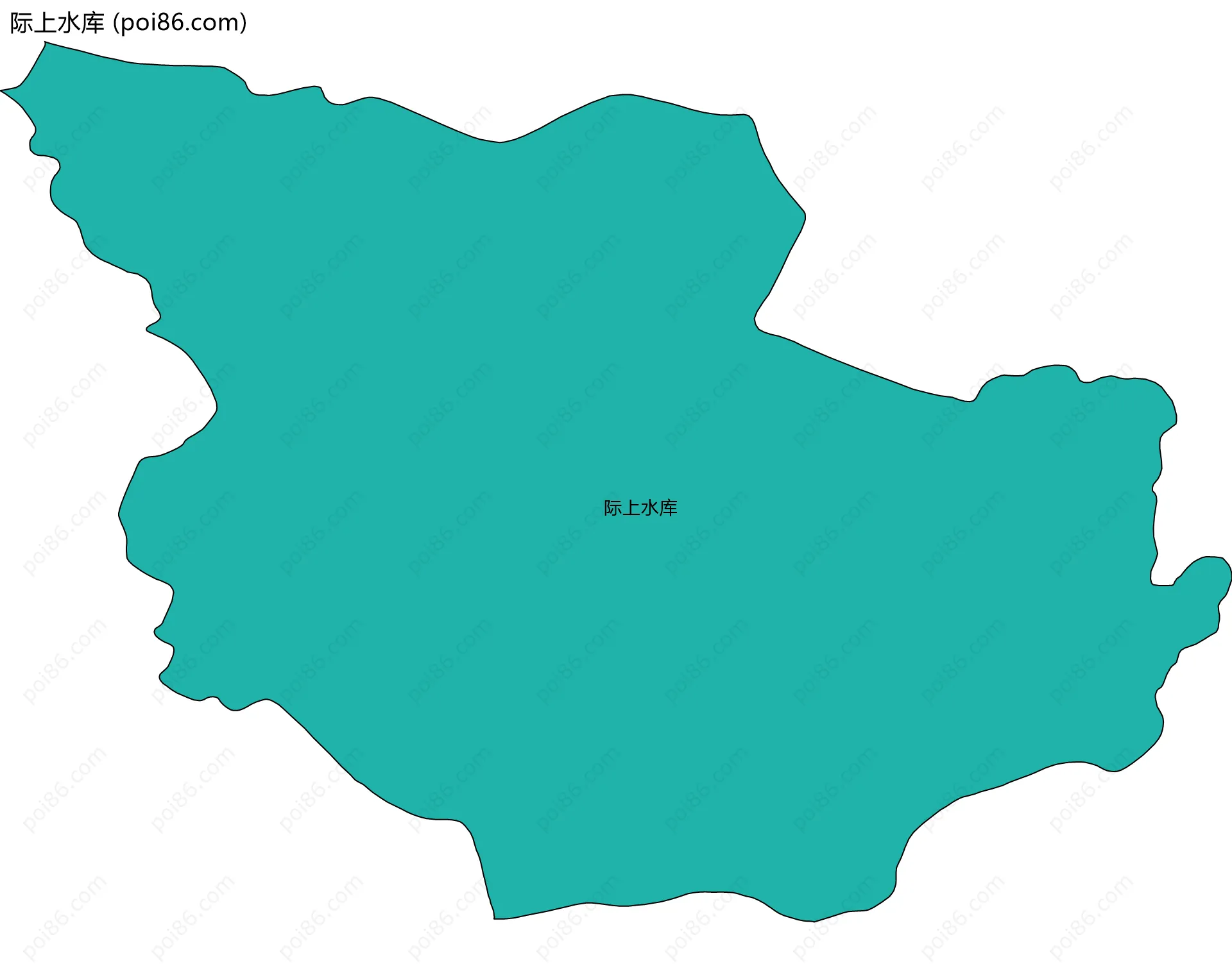 际上水库边界地图