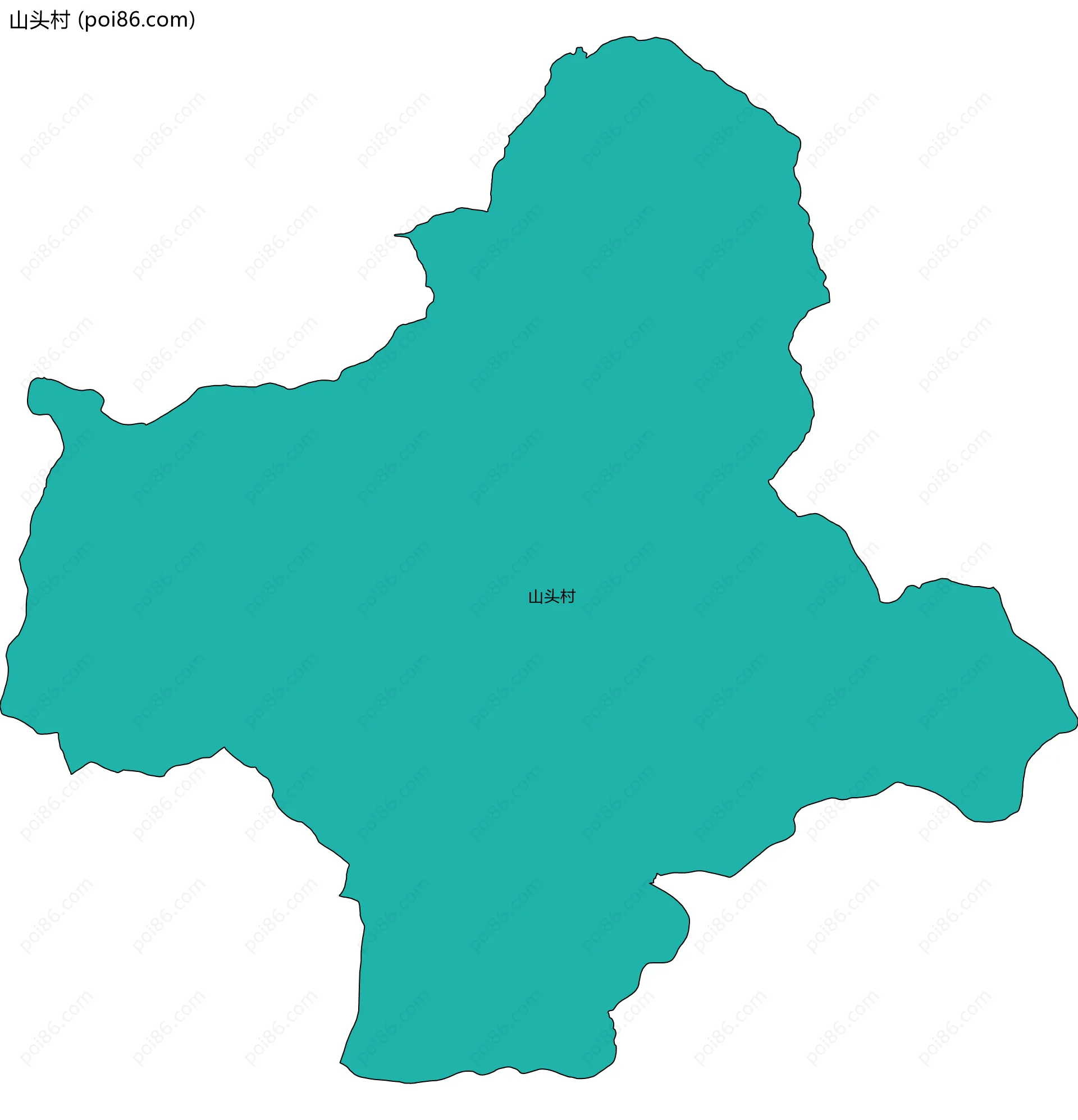 山头村边界地图