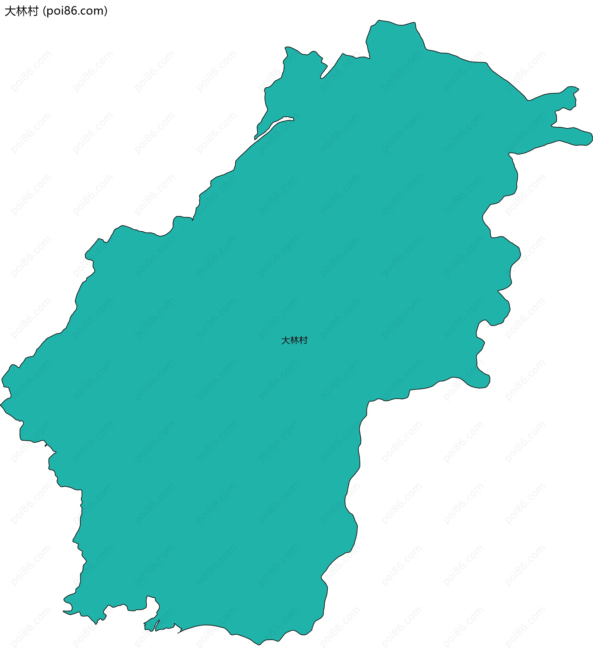 大林村边界地图