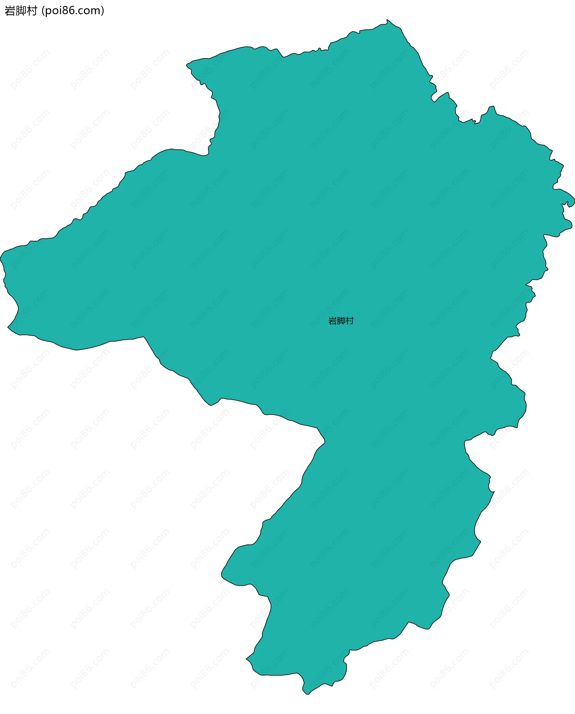 岩脚村边界地图