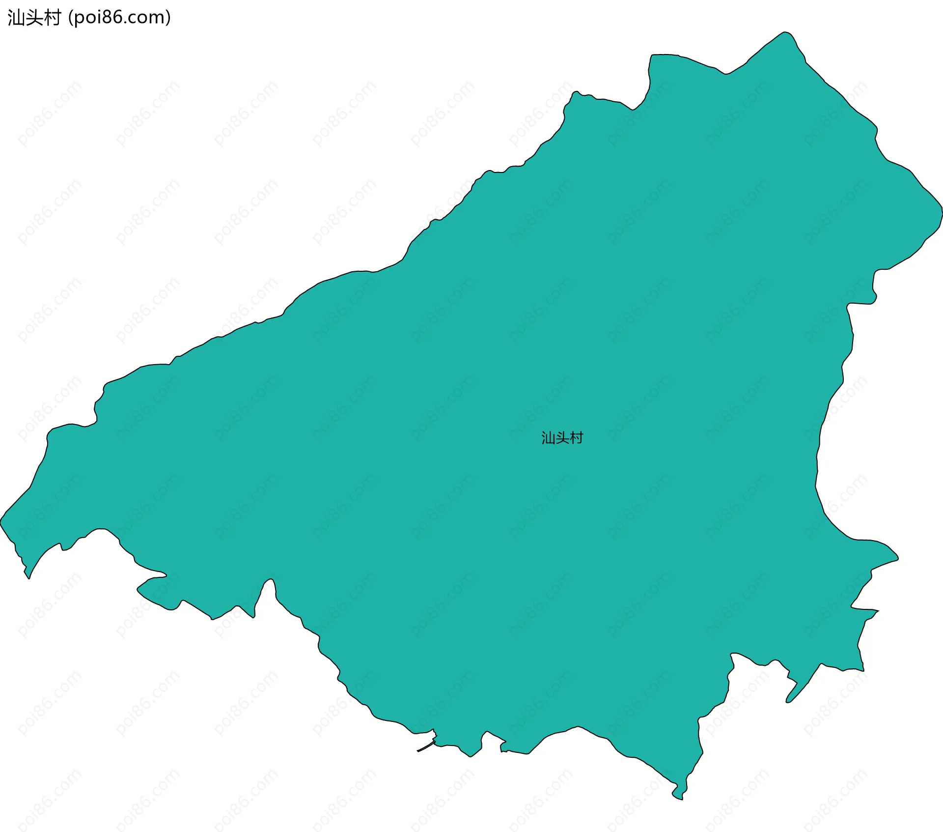汕头村边界地图