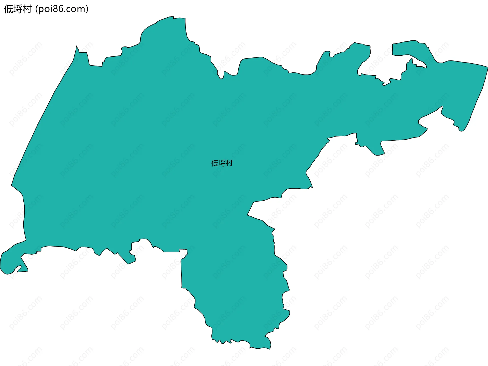 低埒村边界地图