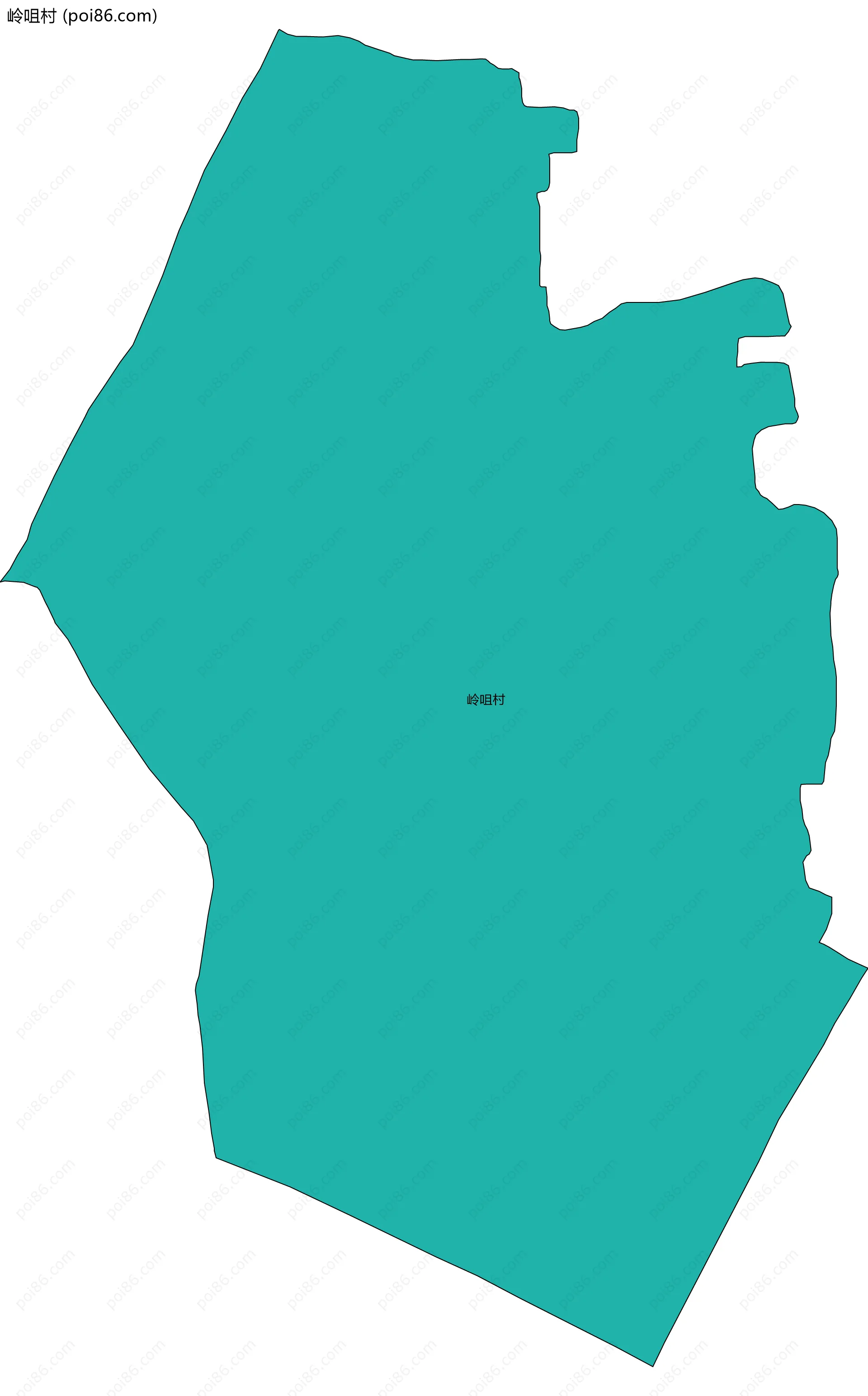 岭咀村边界地图